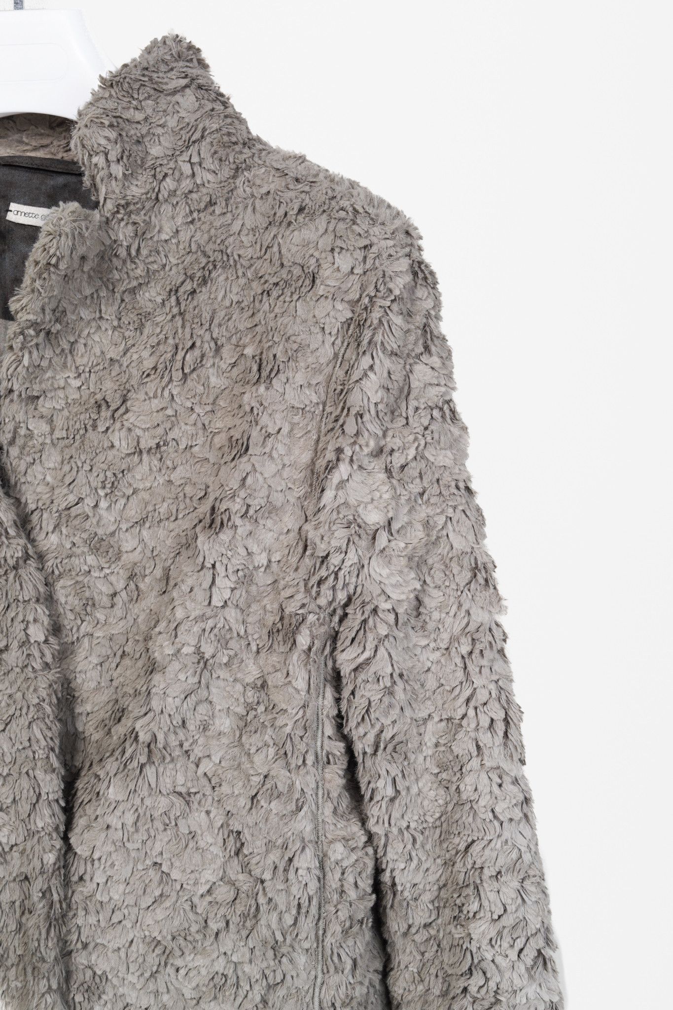 Annette Gortz Annette Gortz Grey Shadows Faux Shearling Coat Size M / US 6-8 / IT 42-44 - 5 Thumbnail