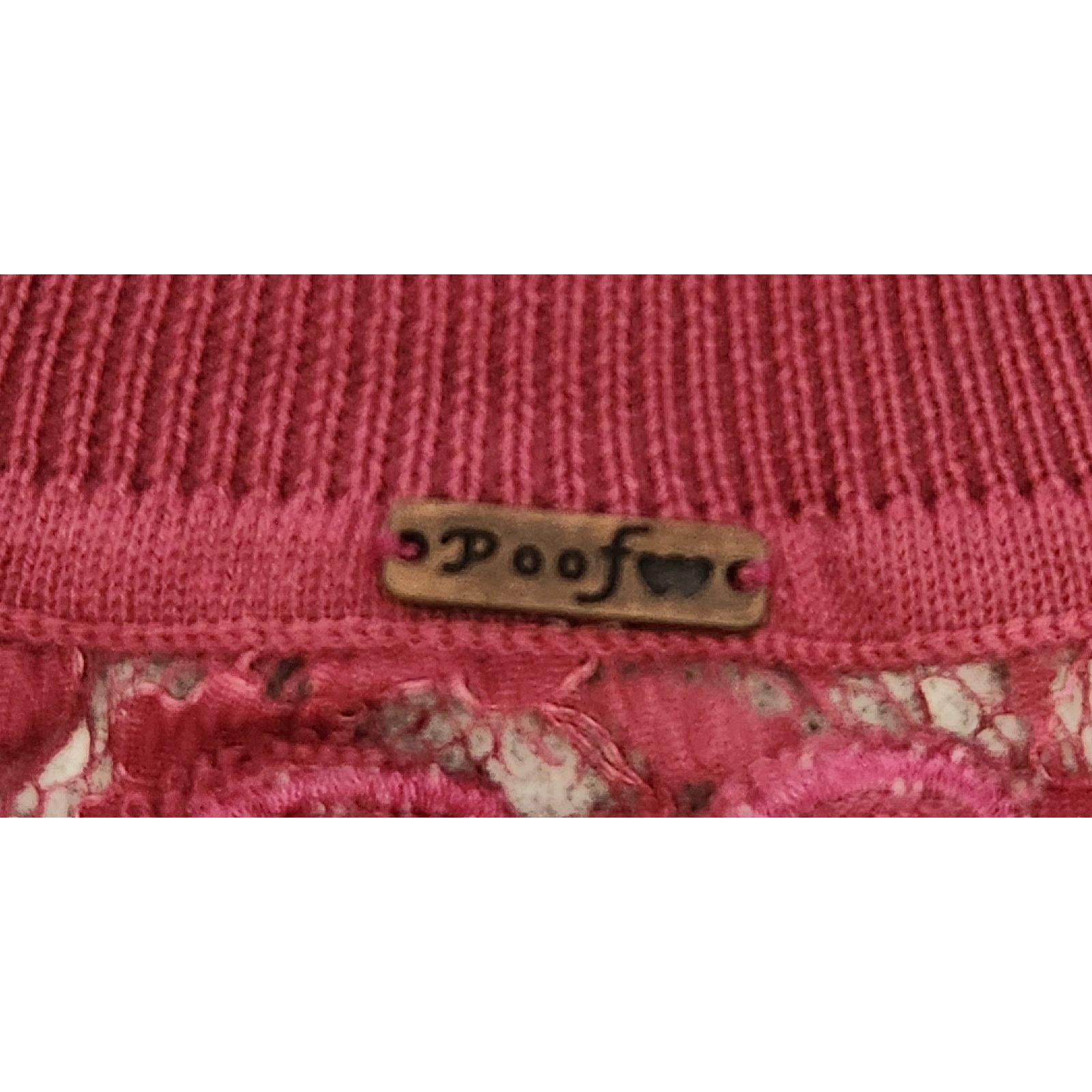Other Poof Pink Dark Rose Lace Bodice Sweater Top Small Soft Size S / US 4 / IT 40 - 5 Thumbnail