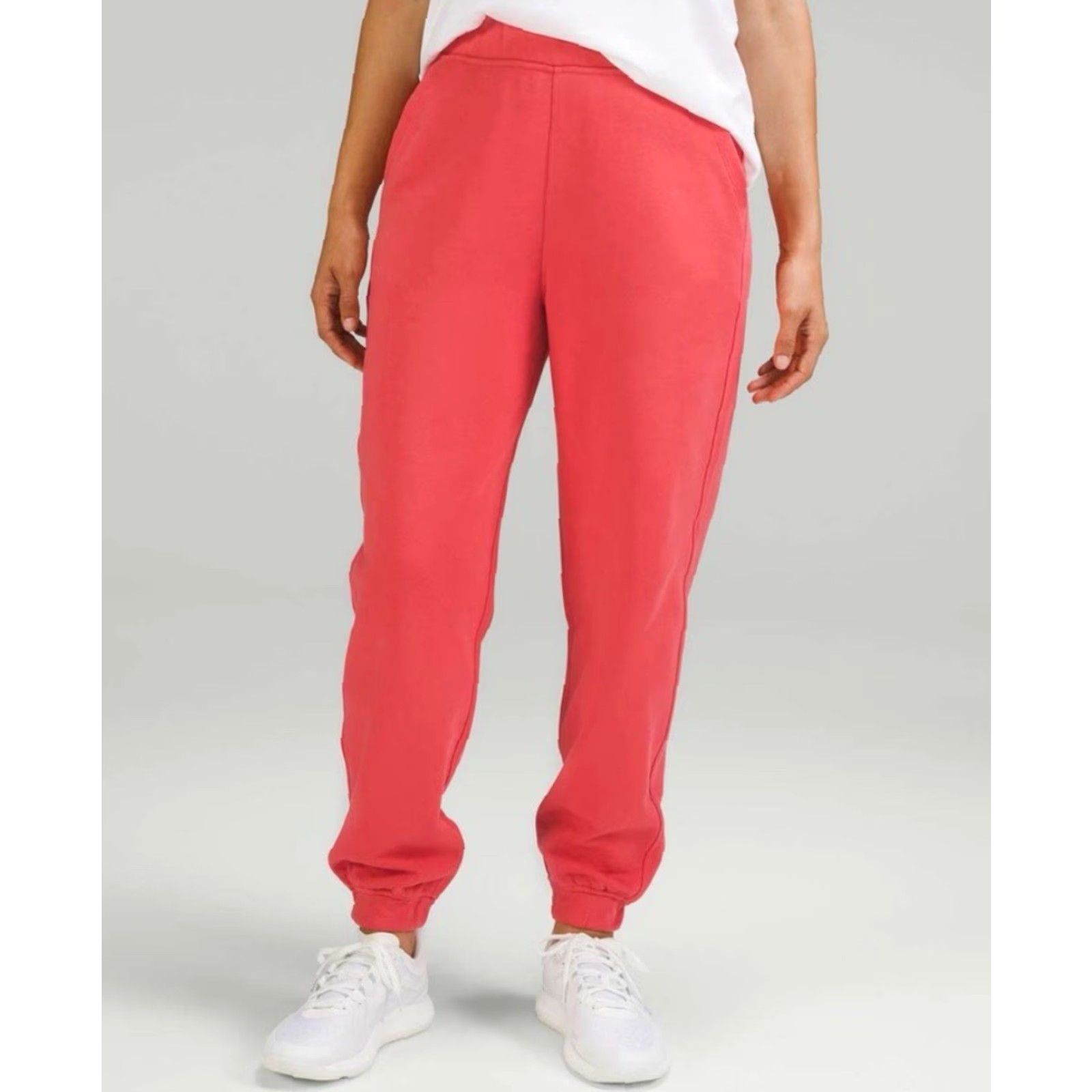 Lululemon Lululemon Jogger Pants Women Coral Size 4 Activewear Relaxed High Rise Inseam 26 Heather Core Ultra Light gray Size 27" / US 4 / IT 40 - 2 Thumbnail