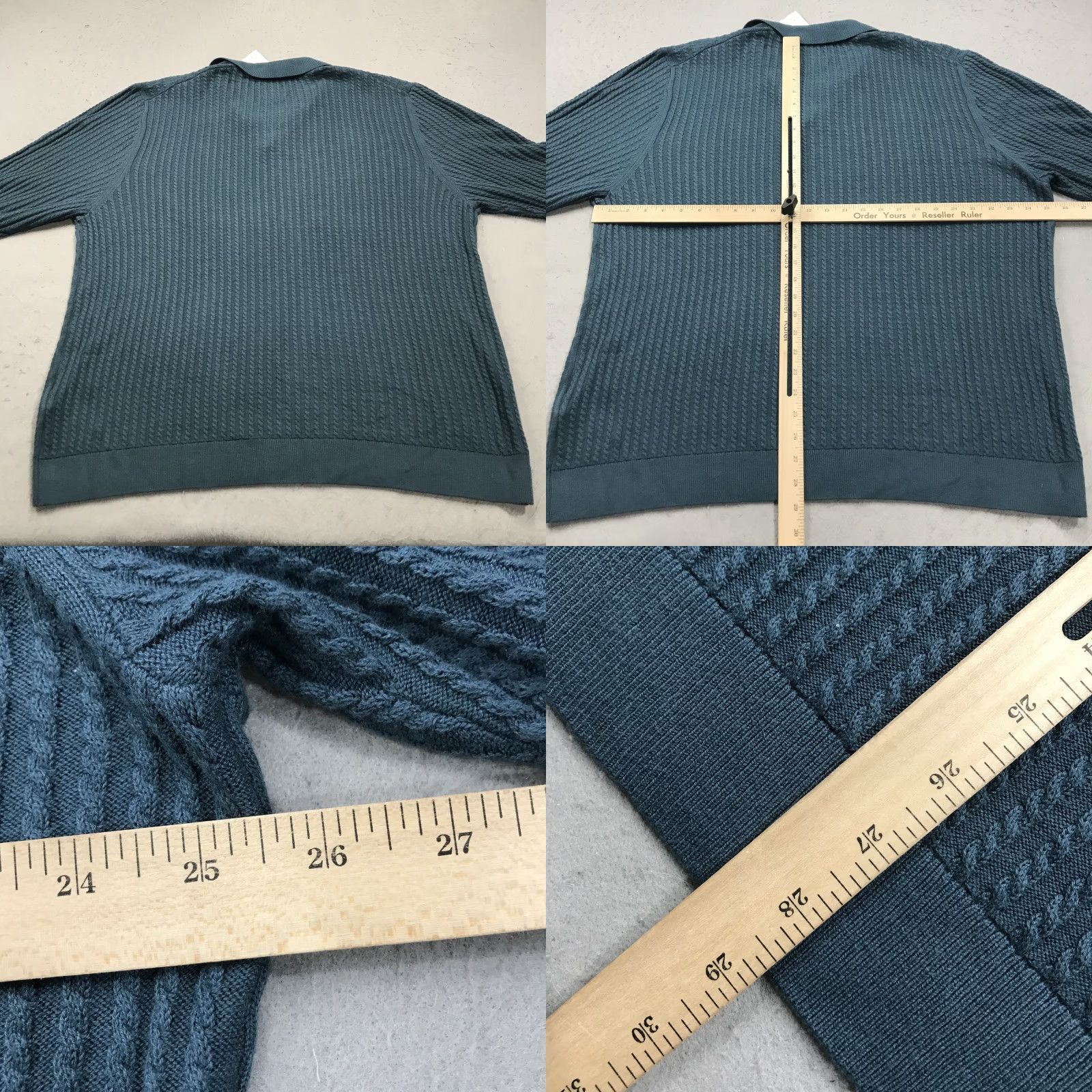 Abercrombie & Fitch Abercrombie & Fitch Sweater Mens 2XL Blue Collared Cable Knit Long Sleeve NWT Size US XXL / EU 58 / 5 - 8 Thumbnail