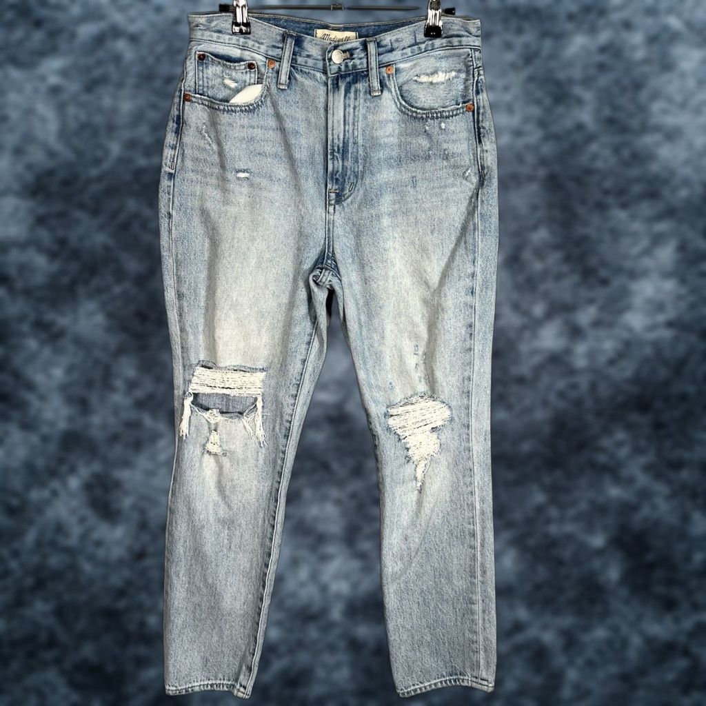 Madewell VINTAGE Maxwell The Perfect Vintage Jeans Womens 27 Blue Light Wash Denim Tapered Leg Size 27" / US 4 / IT 40 - 1 Thumbnail