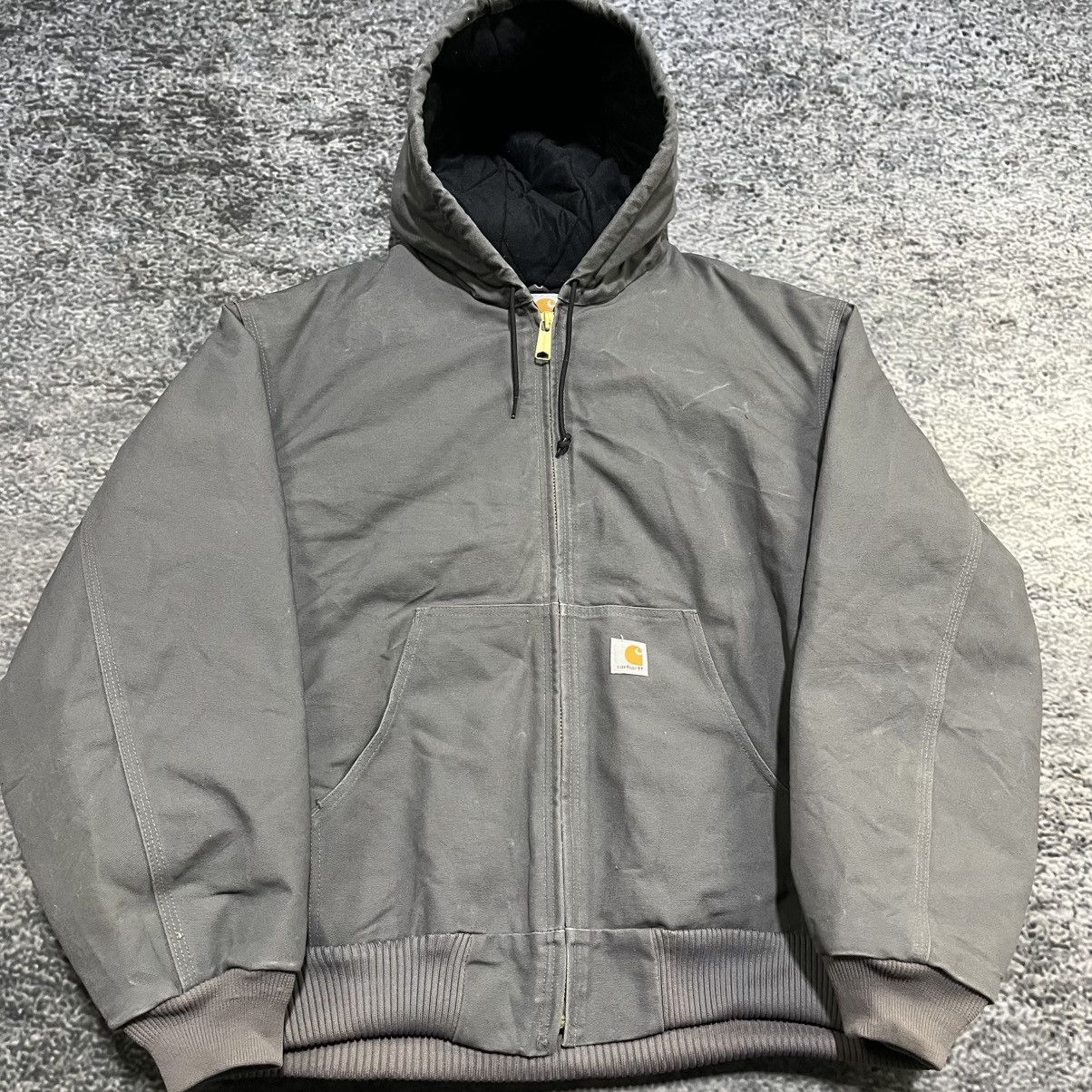 Carhartt VINTAGE CARHARTT GRAY CANVAS WORKWEAR HOODED JACKET SIZE XXL Size US XXL / EU 58 / 5 - 3 Thumbnail