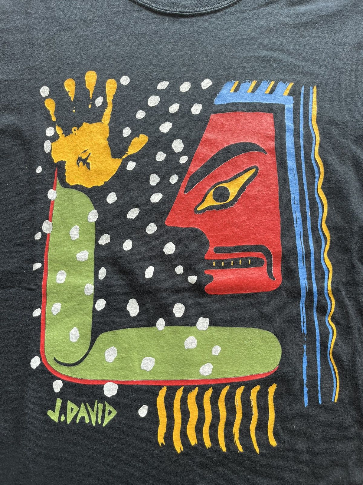 Vintage Vintage J.DAVID Art design Tshirt Size US XS / EU 42 / 0 - 6 Thumbnail