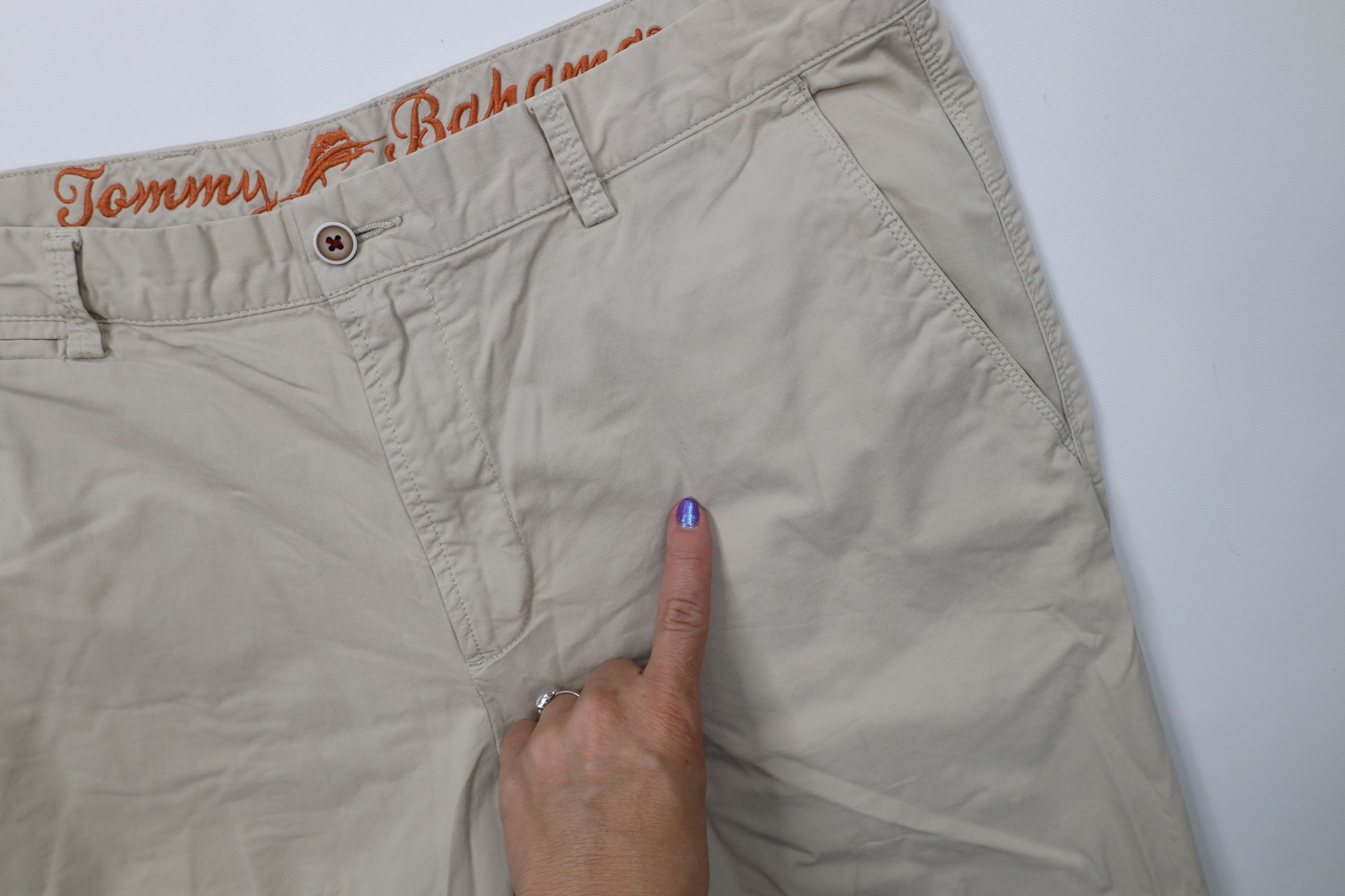 Tommy Bahama Vintage Tommy Bahama Stretch Wide Leg Chino Pants Beige Size US 36 / EU 52 - 6 Thumbnail
