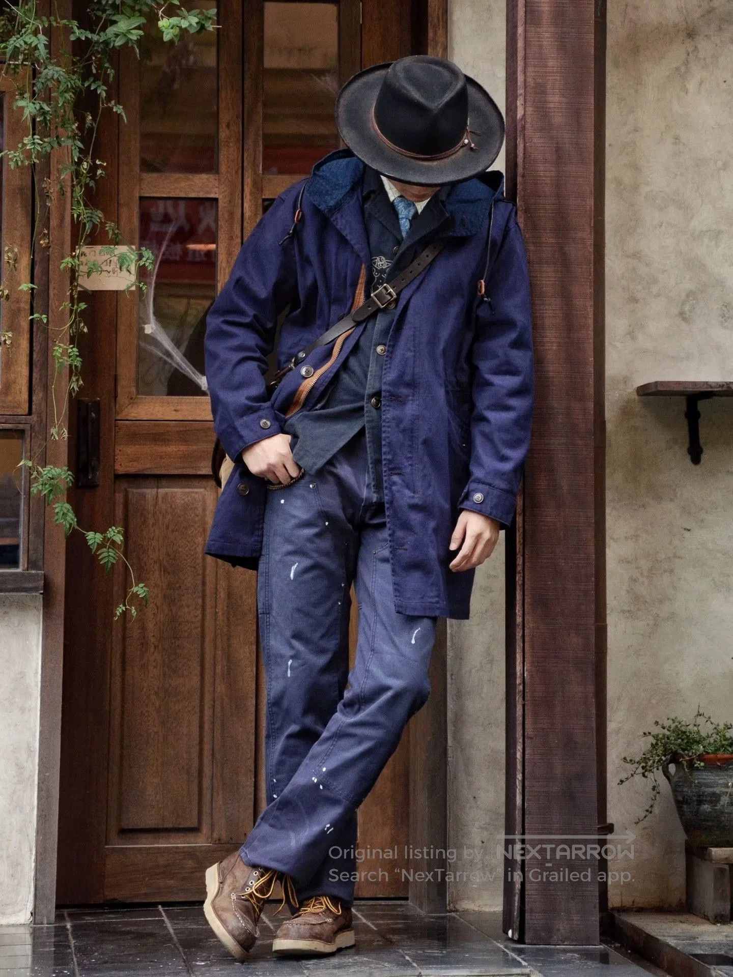 Other ITOHOUSE French Ink Blue Cotton Linen Parka. Size US XXS / EU 40 - 1 Thumbnail