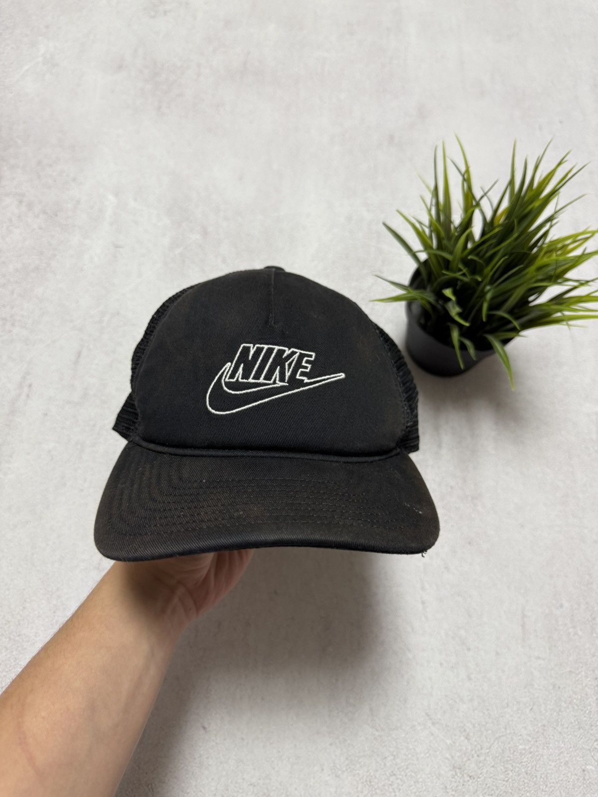 Nike × Vintage Vintage Nike Cap Baseball Hat Swoosh Faded Y2K Rap 90s Size ONE SIZE - 1 Thumbnail