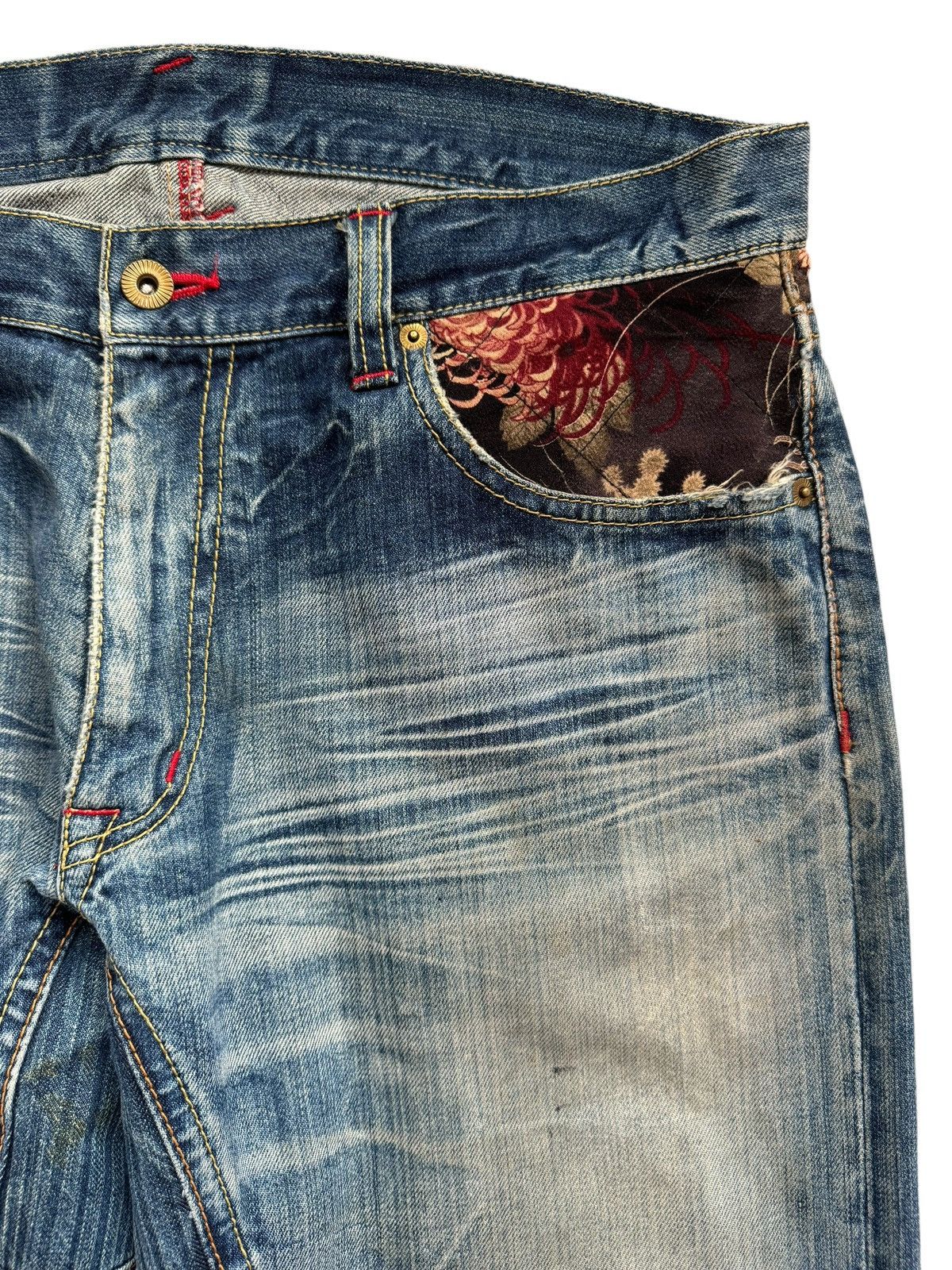 If Six Was Nine Vintage ETERNAL Baggy Denim Jeans Size US 35 - 3 Thumbnail