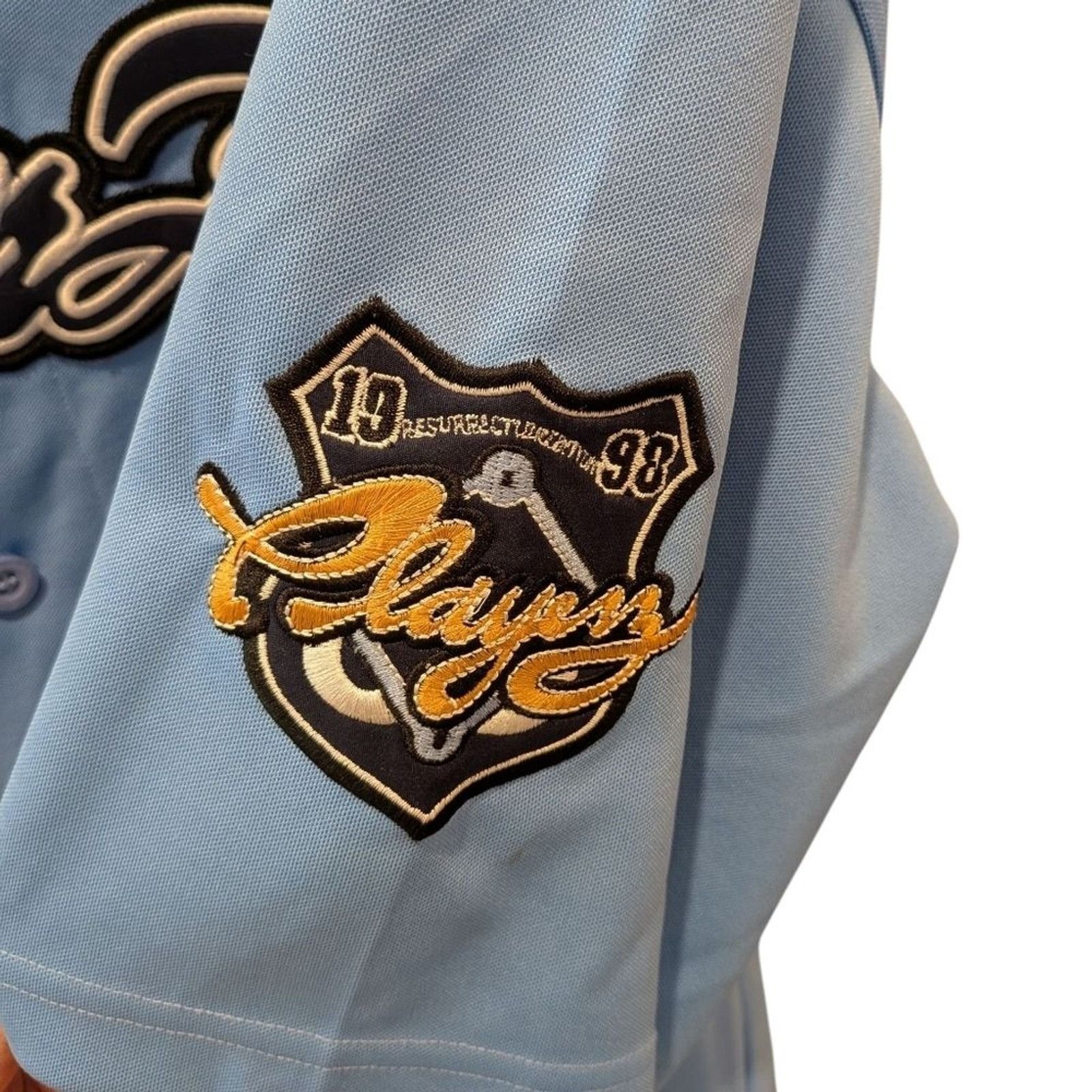 Other Vintage Playerz 69 Resurrection 99 Jersey XL Powder Blue Y2K Size US XL / EU 56 / 4 - 8 Thumbnail
