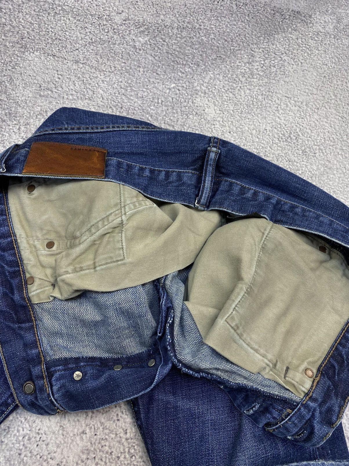 Allsaints AllSaints Kanaba Pistol Fit Blue Distressed Jeans Size US 30 / EU 46 - 11 Thumbnail