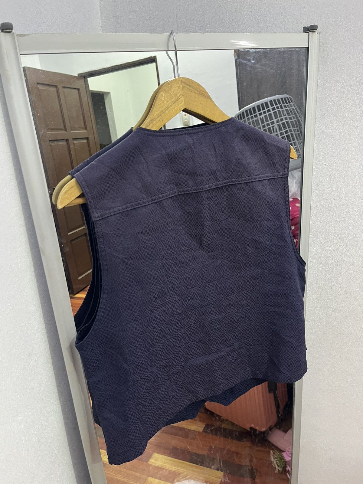 Japanese Brand Toraichi Japan Checkered Work Vest Utility Navy Size US M / EU 48-50 / 2 - 10 Thumbnail