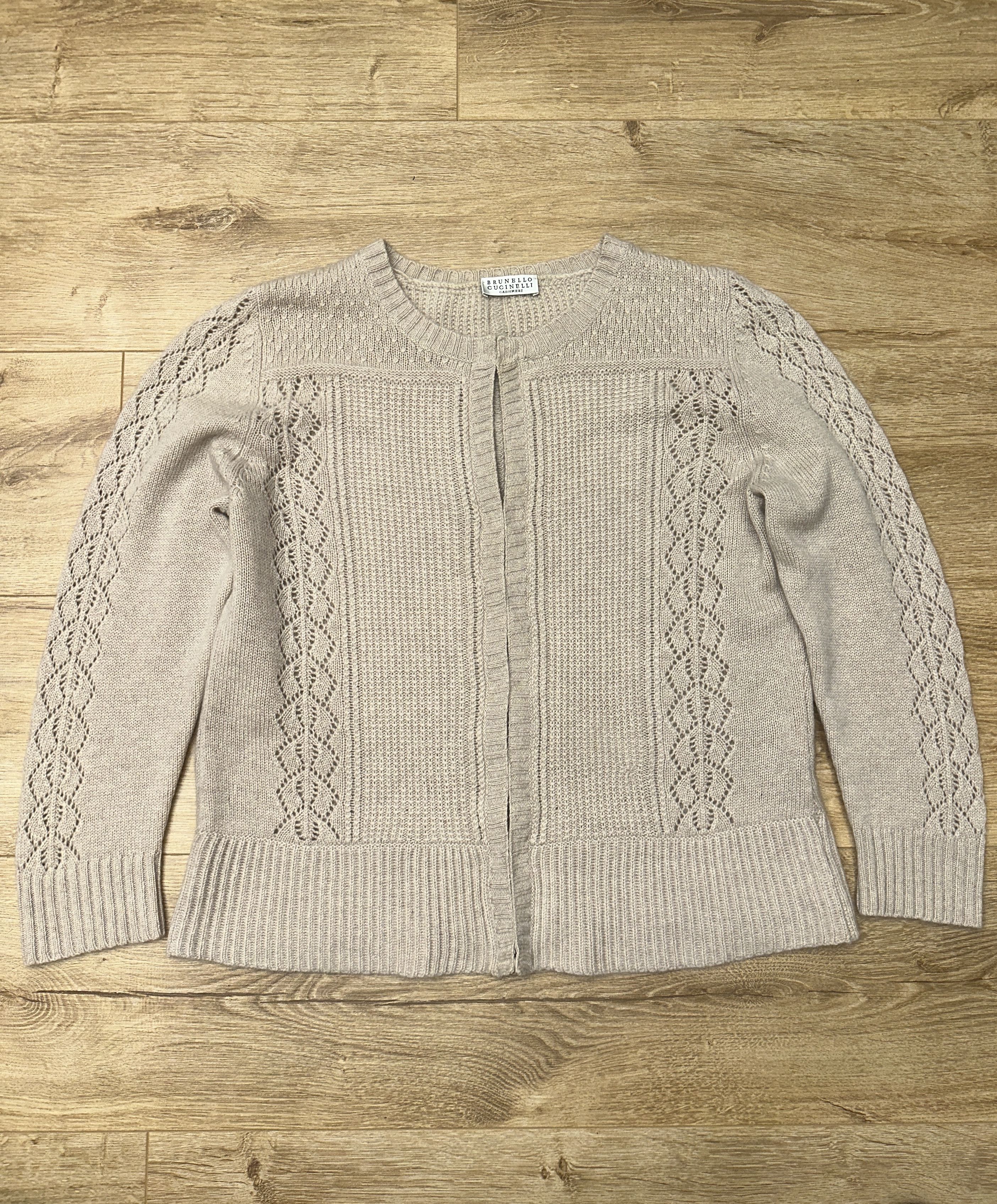 Brunello Cucinelli Brunello Cucinelli Cashmere Silk Open Knit Cardigan S M Size M / US 6-8 / IT 42-44 - 5 Thumbnail
