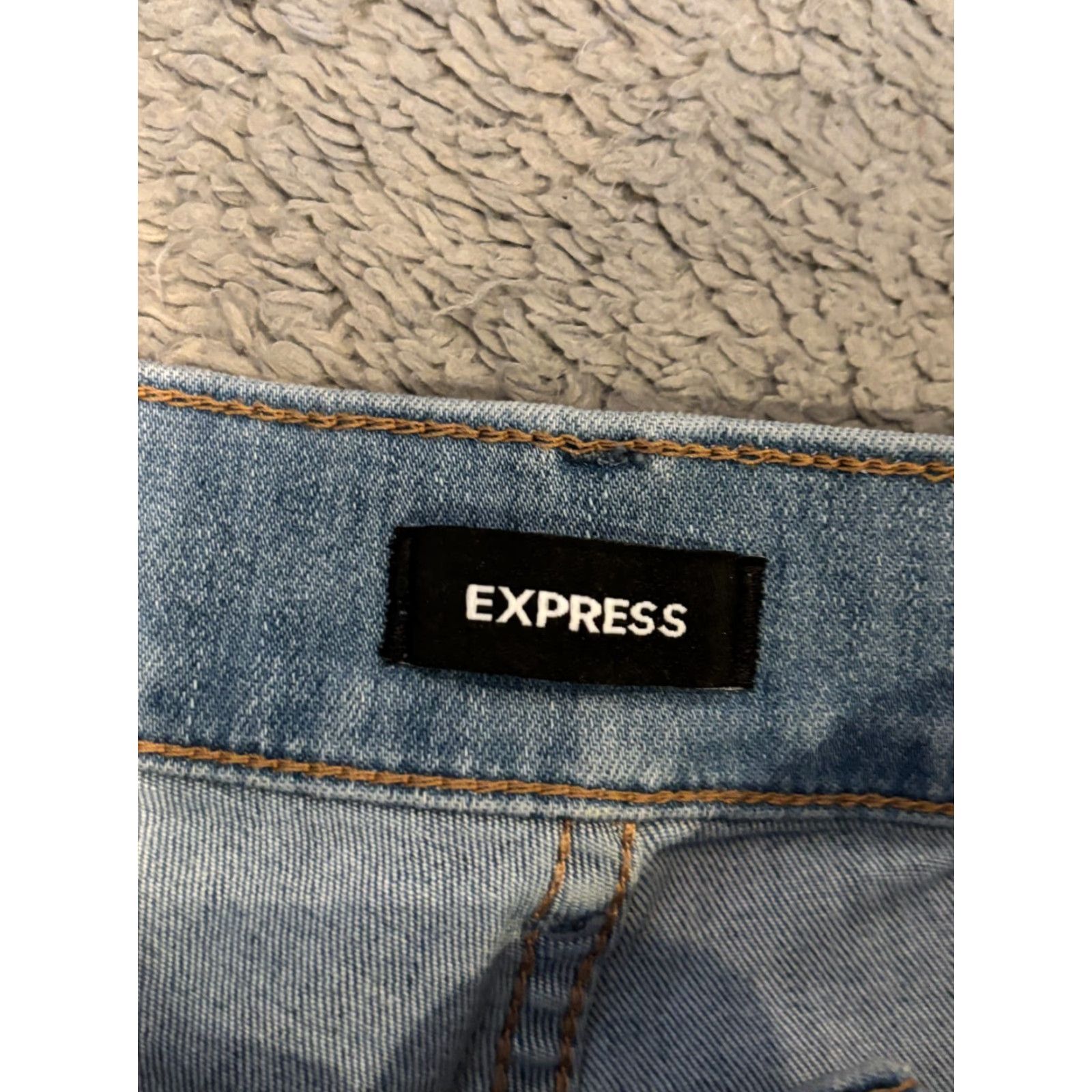Express Express Jeans Womens 0R Skinny High Rise Distressed Light Wash Blue Denim Pants Size 25" / US 0 / IT 36 - 2 Thumbnail