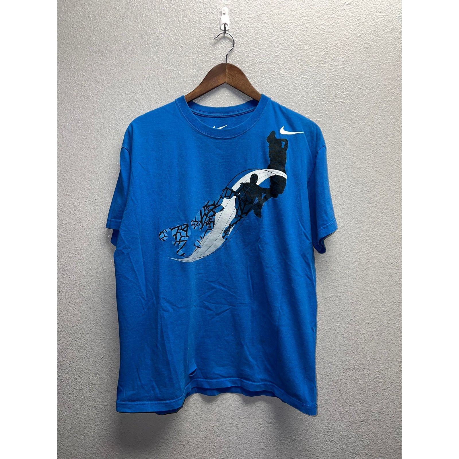 Nike Nike Basketball Shirt Blue Graphic Dunk Dunking Tee TORN M Size US M / EU 48-50 / 2 - 1 Thumbnail