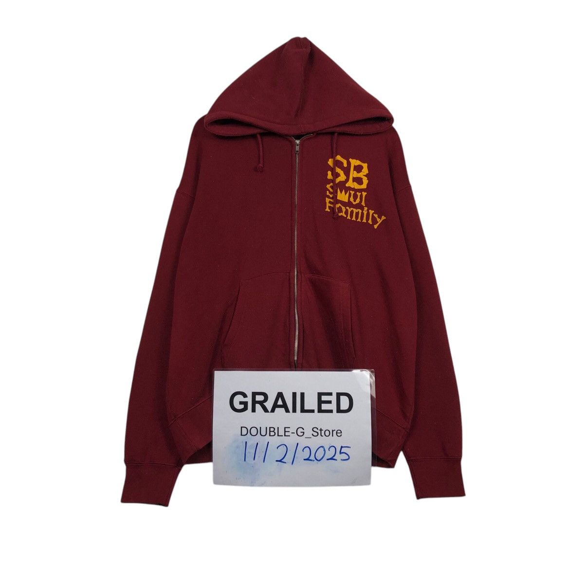 Japanese Brand Vintage Peace Skull Crown Hoodie Maroon Street Punk Graphic Size US L / EU 52-54 / 3 - 1 Thumbnail