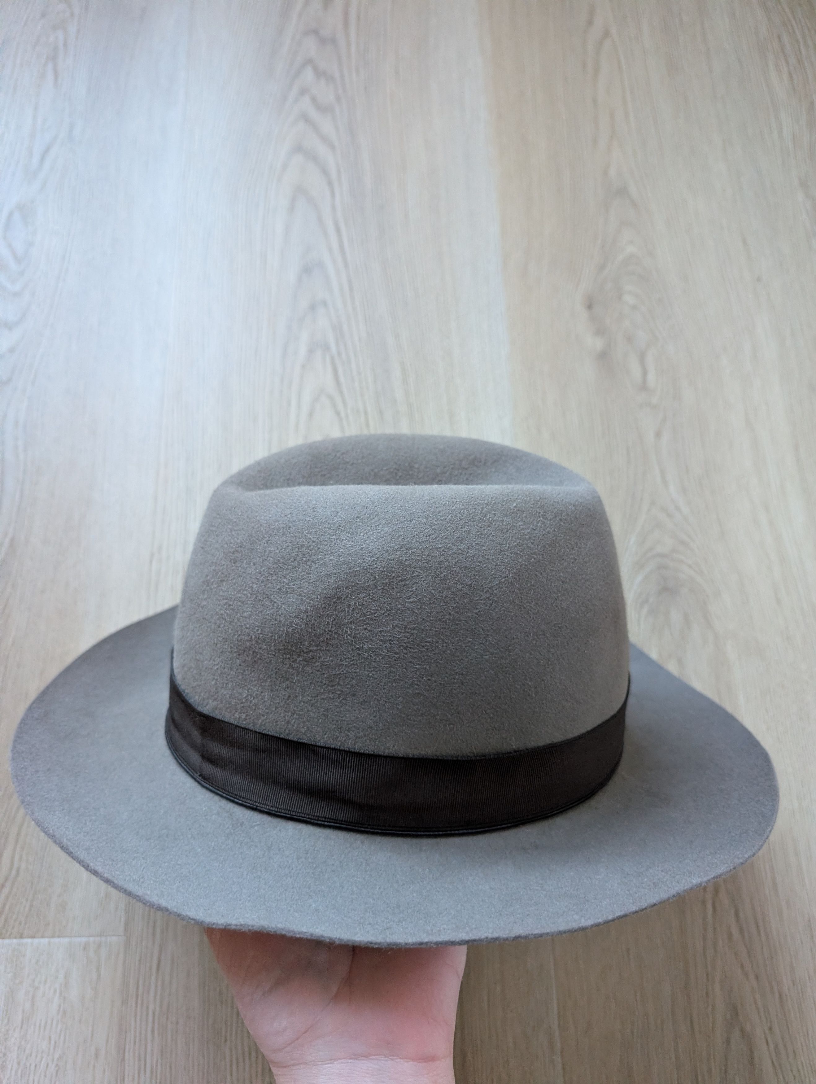 Borsalino Borsalino Italy Men's Classic Grey Fedora Fur Felt Hat Sz 58 Size ONE SIZE - 4 Thumbnail