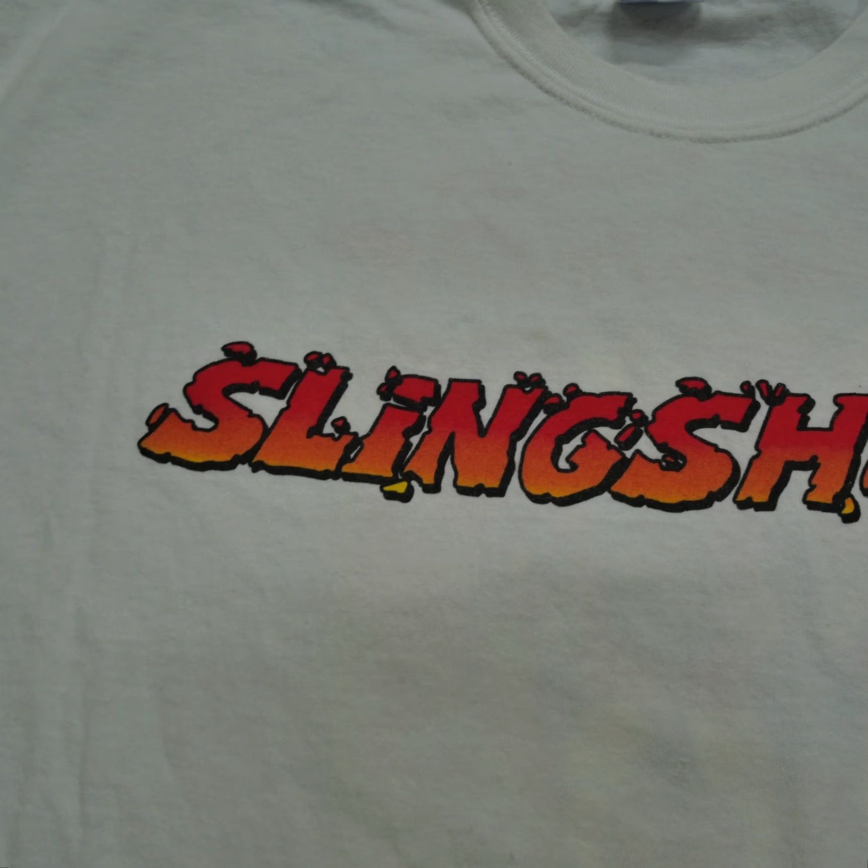Vintage Sligshot T Shirt Adult XL White Roller Coaster Amusement Park Ride Theme Mens XL T-Shirt Crew Neck Short Sleeve Cotton PlayStation Graphic Solid 90s? Size US XL / EU 56 / 4 - 5 Thumbnail