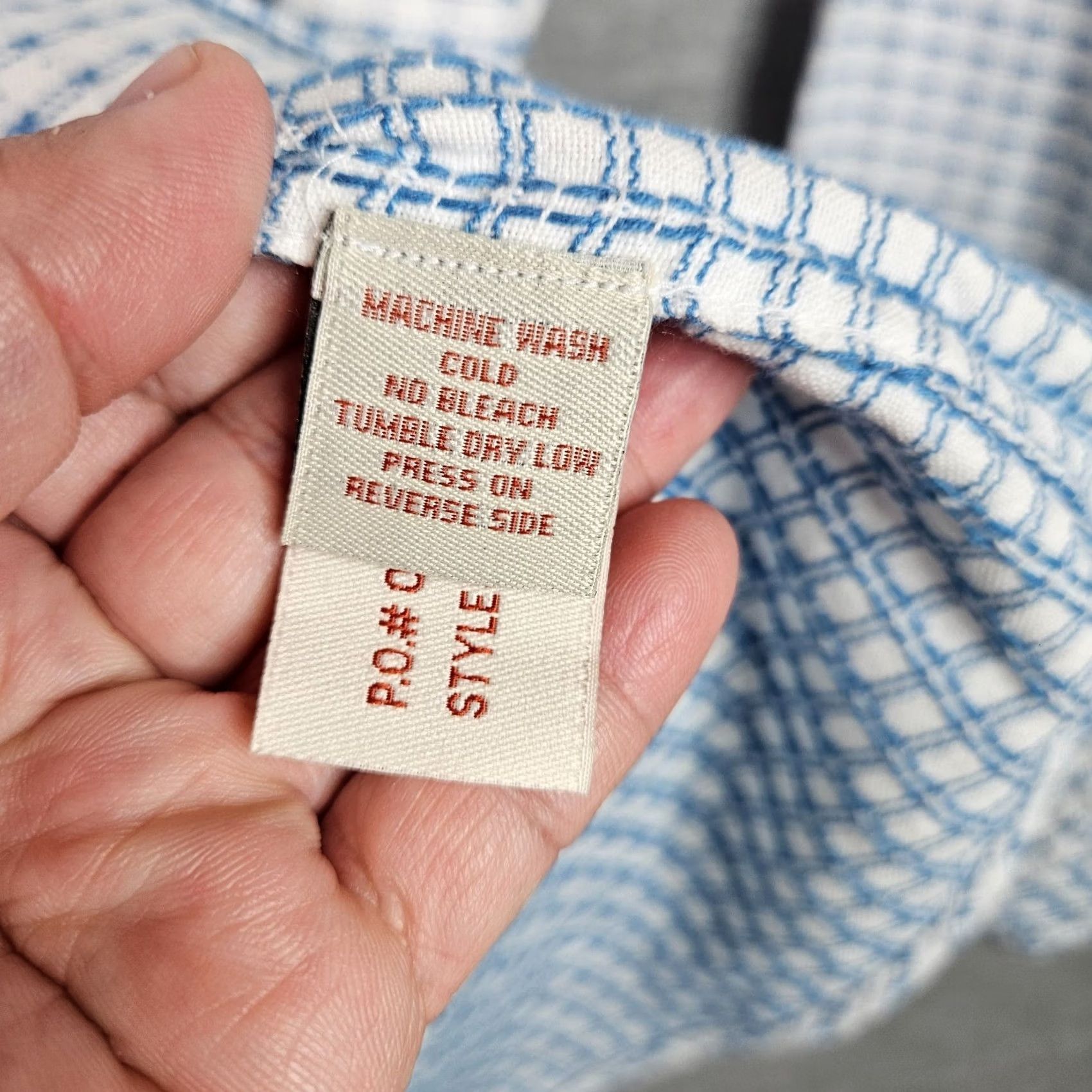 Carbon Carbon Carbon2Cobalt Button Up Shirt L Blue White Check Long Sleeve Cotton Casual Size US L / EU 52-54 / 3 - 5 Thumbnail