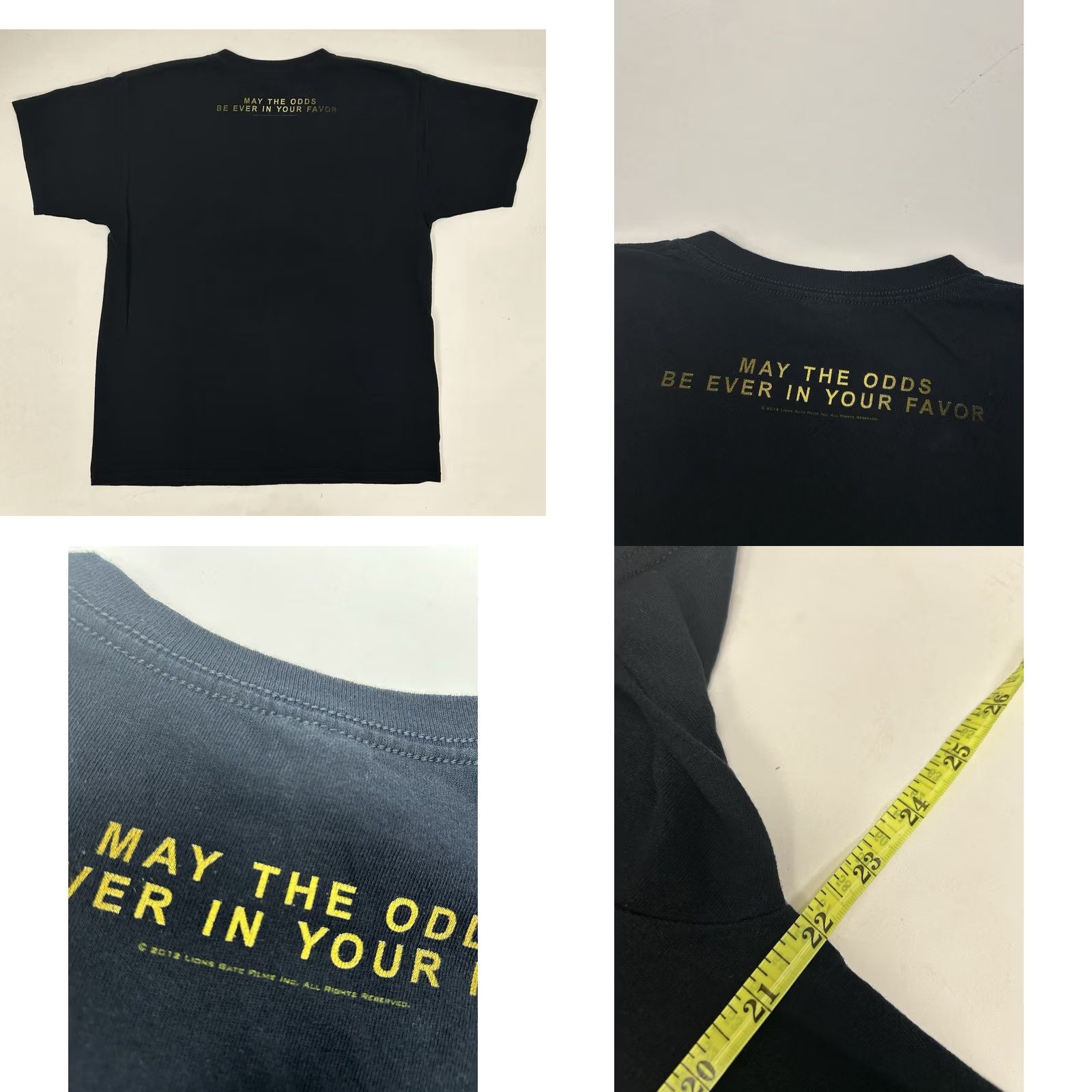 Anvil THE HUNGER GAMES (2012) Official May Odds In Your Favor Promo T-Shirt Large Black Cotton Anvil Movie Size US L / EU 52-54 / 3 - 8 Thumbnail