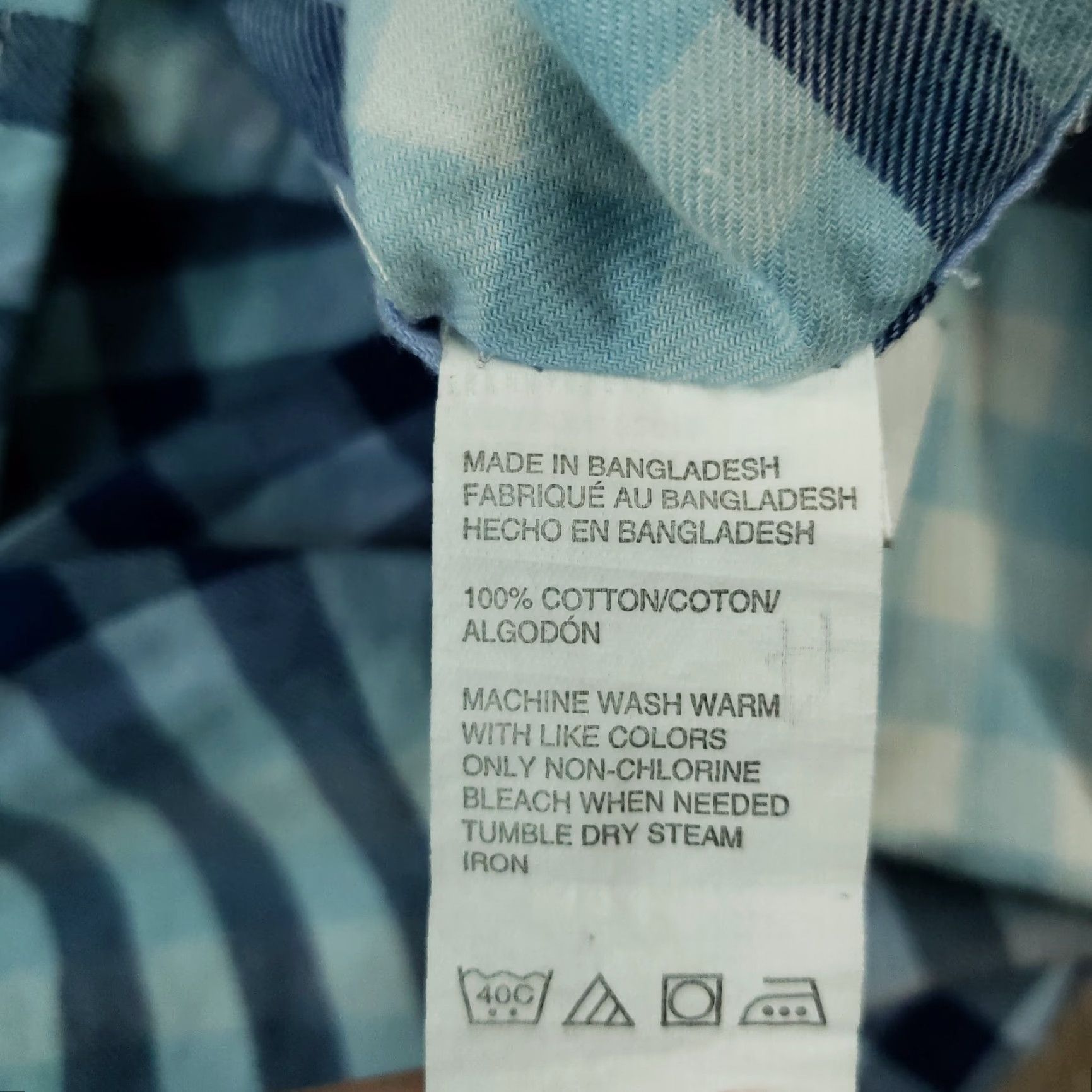 Izod IZOD Mens Long Sleeve Button Up Shirt Blue White Plaid 2XL Size US XXL / EU 58 / 5 - 6 Thumbnail
