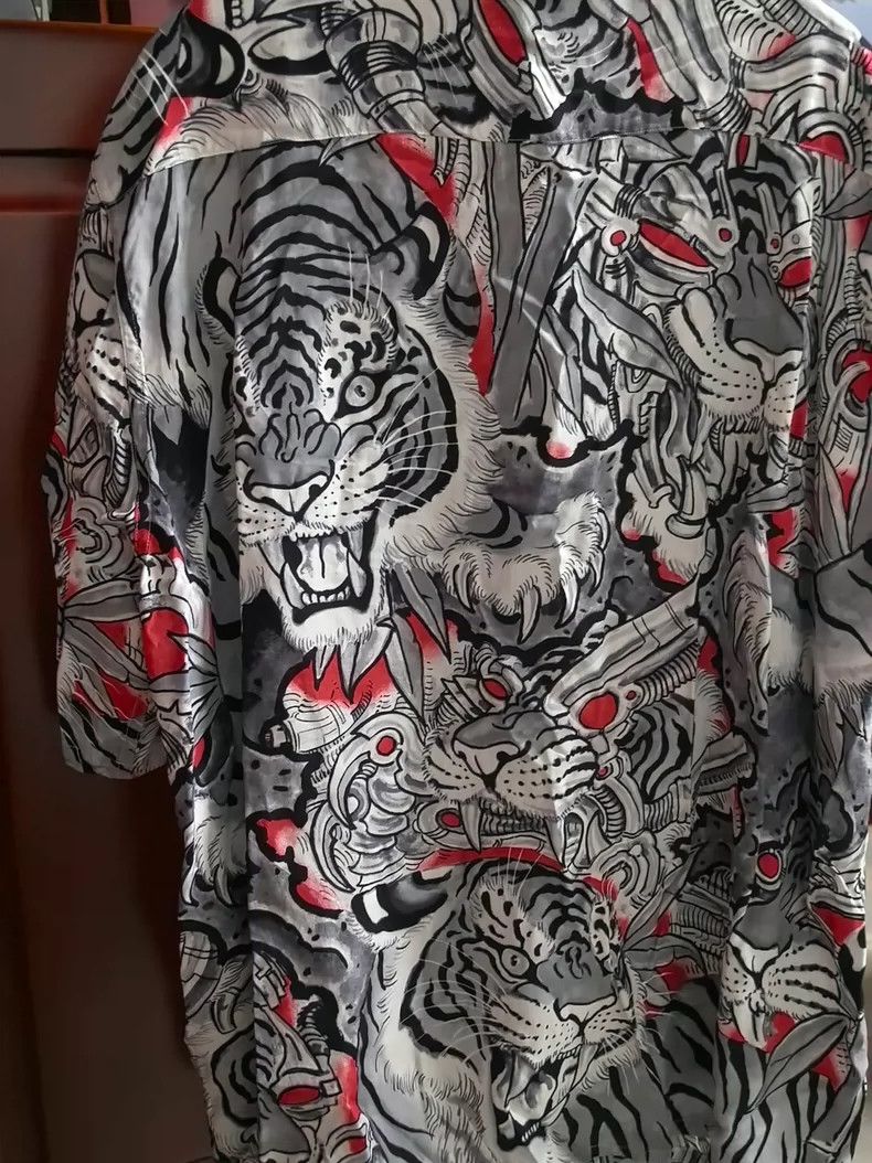 Wacko Maria wacko maria Top mechanical tiger short-sleeved shirt Size US L / EU 52-54 / 3 - 5 Thumbnail