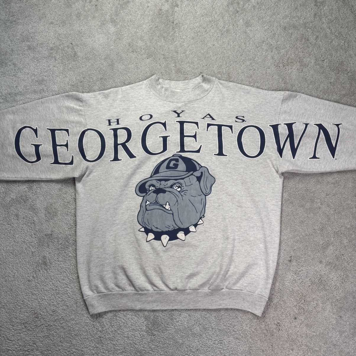 Other Vintage 90s Georgetown Hoyas Gray Crewneck OSFM (L/XL) Size US L / EU 52-54 / 3 - 1 Thumbnail