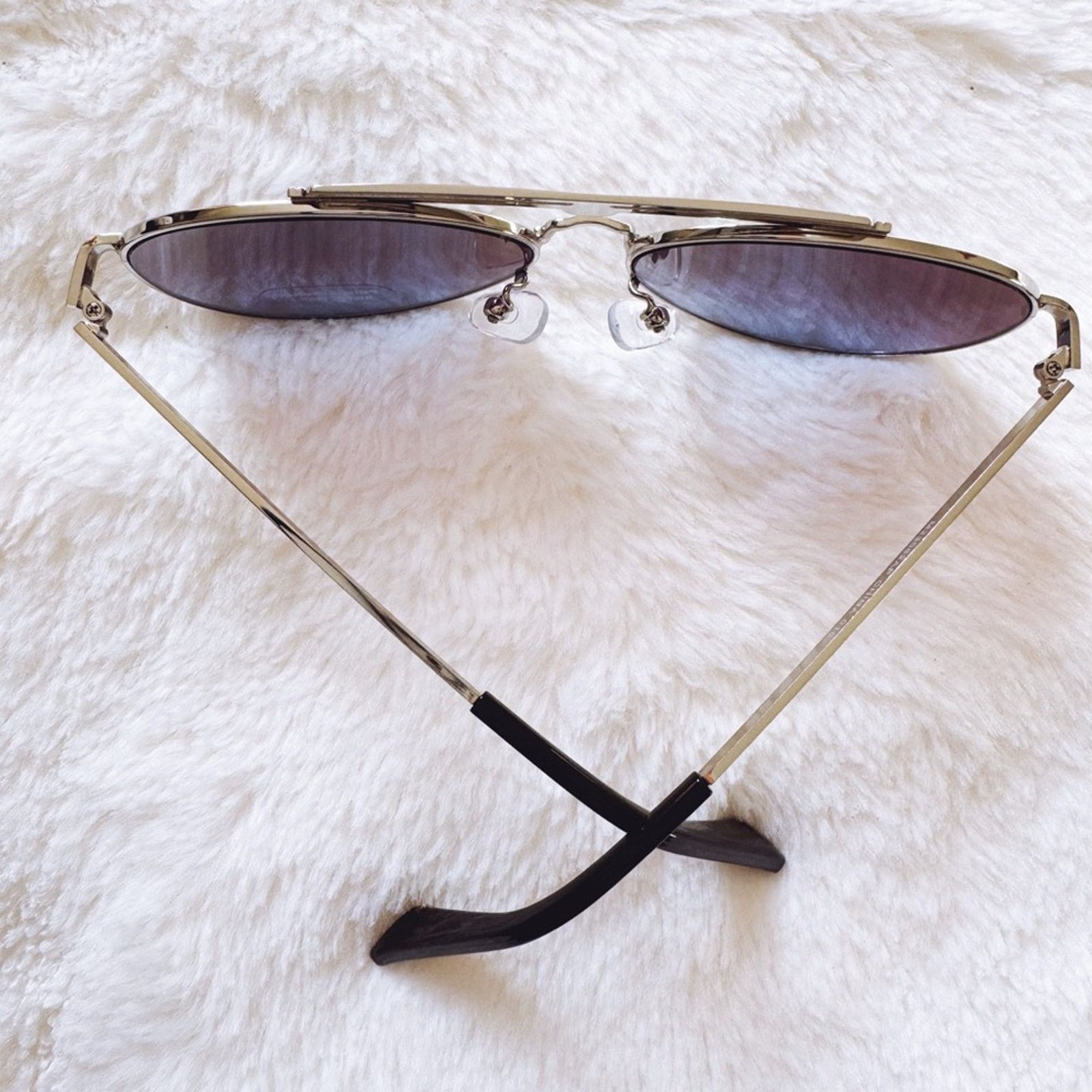 Other Doug Clear Blue W/ Silver Rim Aviator Sunglasses Size ONE SIZE - 9 Thumbnail