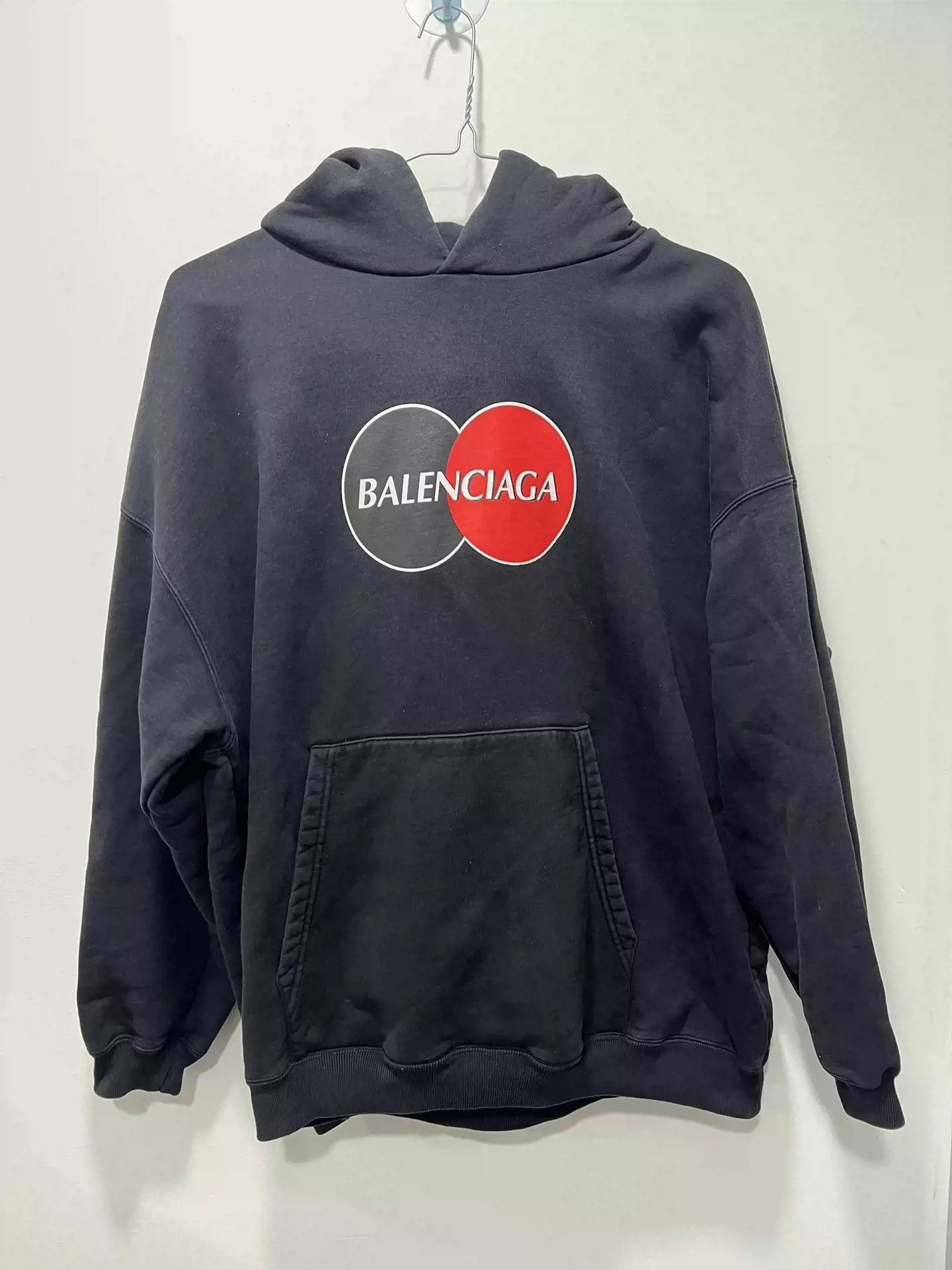 image of Balenciaga Mastercard Hoodie in Black, Men's (Size Small)