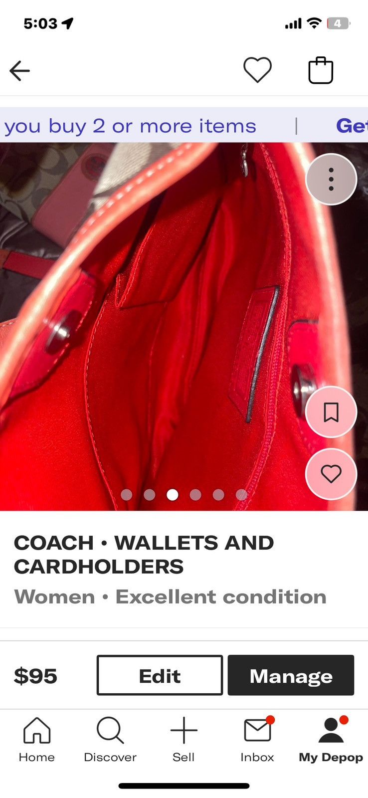 Coach Coach Crossbody With Wallet Size ONE SIZE - 5 Thumbnail