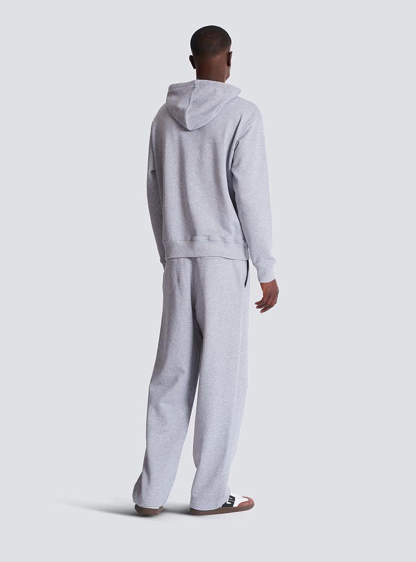 Balmain o1s1wg110925 Printed Hoodie in Grey Size US L / EU 52-54 / 3 - 8 Thumbnail