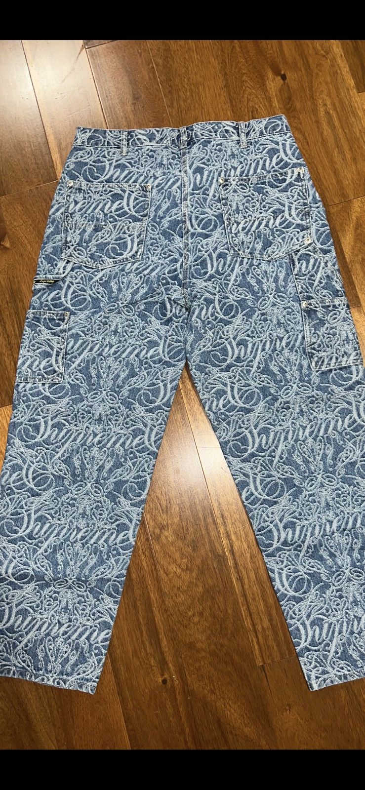 Supreme Supreme Script Jacquard Double Knee Denim Painter