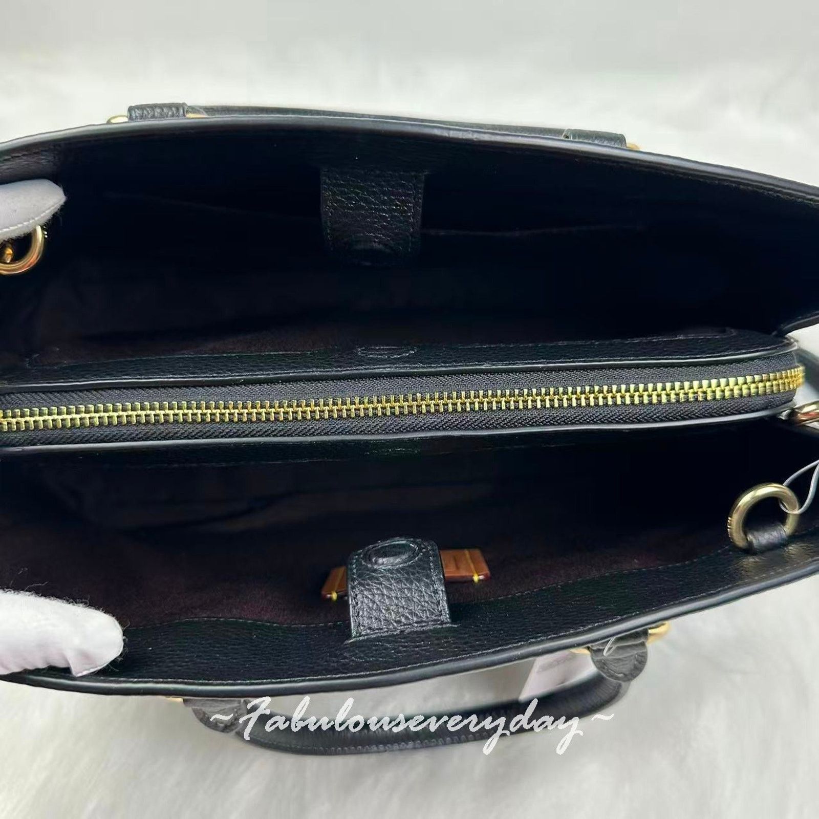 Coach Coach Savannah Carryall Bag Crossbody In Leather/Gold/Black Size ONE SIZE - 2 Thumbnail
