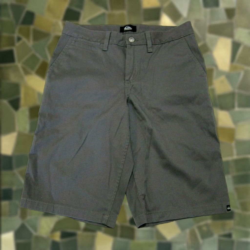 Quiksilver Quiksilver Cotton Stretch Grey Chino Bermuda Skate Casual Shorts Men 29 Small Size US 29 - 1 Thumbnail