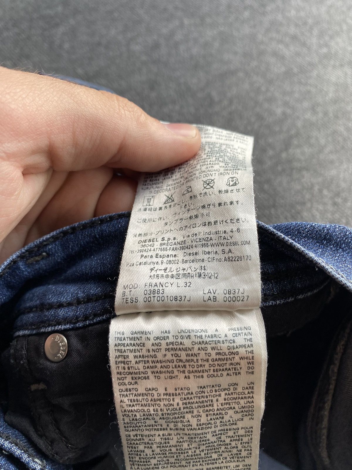 Diesel 🔥Opium Punk Diesel francy blue jeans women 28 alt goth emo Size 28" / US 6 / IT 42 - 5 Thumbnail