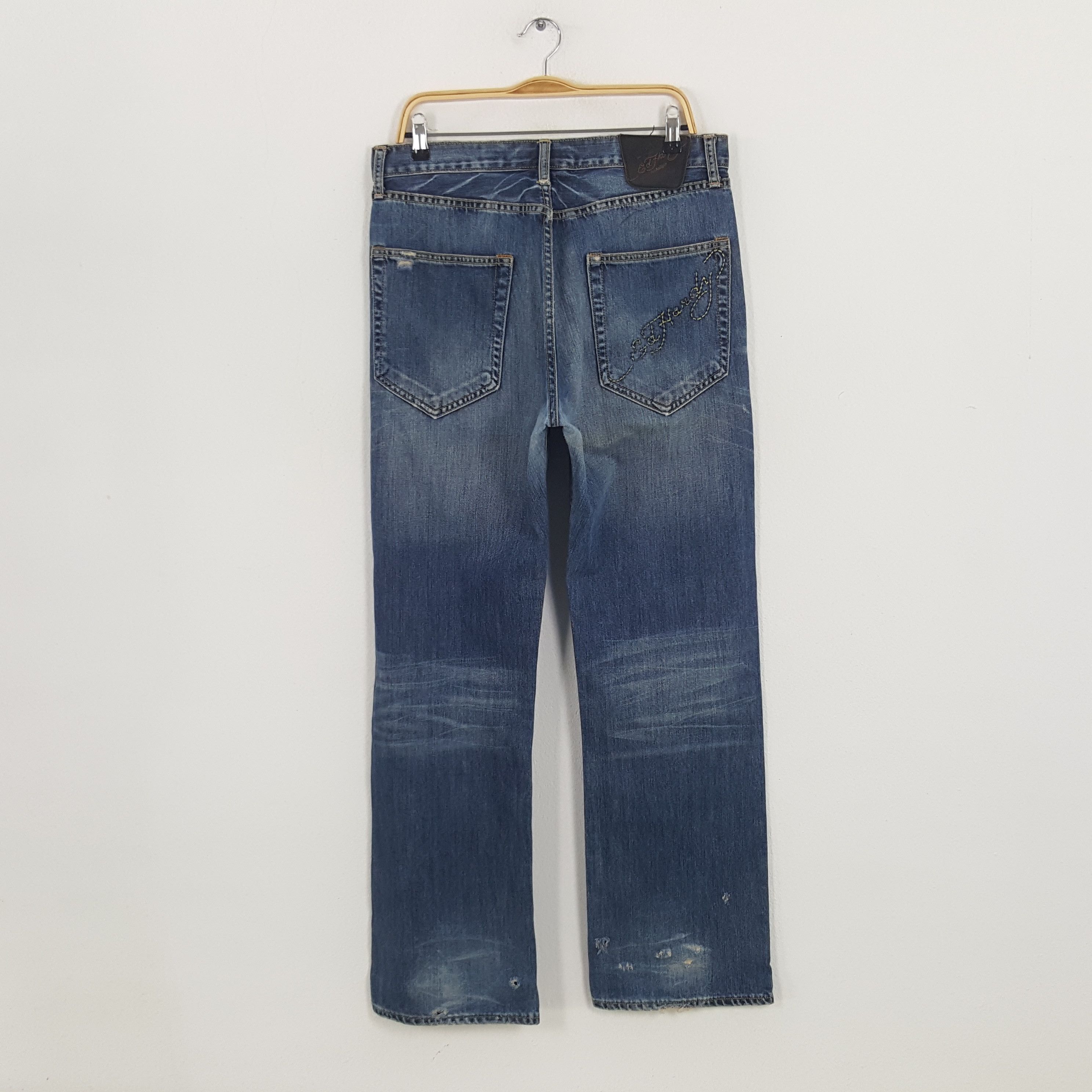 Christian Audigier × Ed Hardy × Vintage Vintage Ed Hardy by Christian Audiger American Denim Jeans Size US 33 - 4 Thumbnail