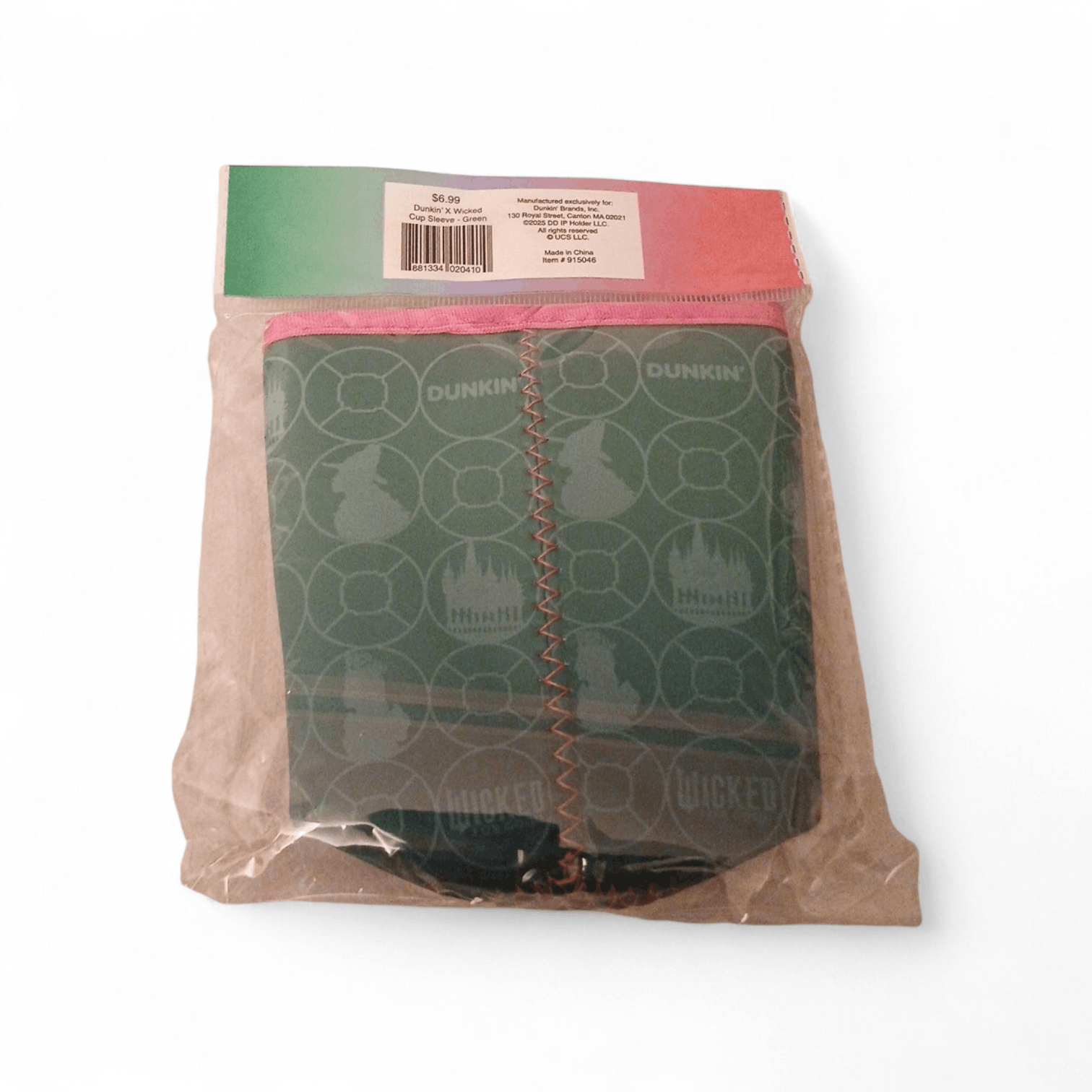 Universal Studios Dunkin x Wicked Cup Sleeve - Elphaba Green NWT Size ONE SIZE - 2 Thumbnail