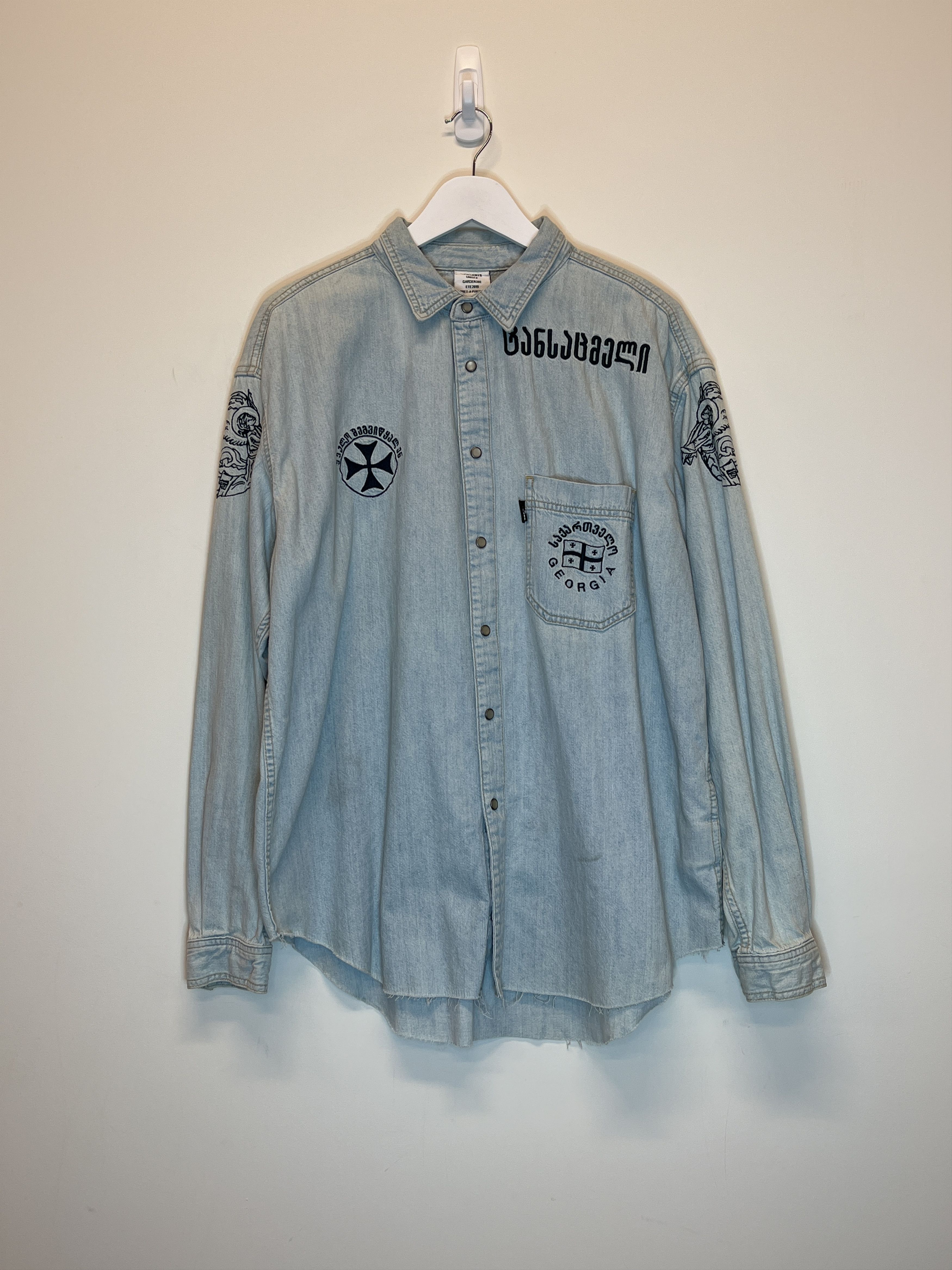 Vetements SS19 Georgia Denim Shirt | Grailed