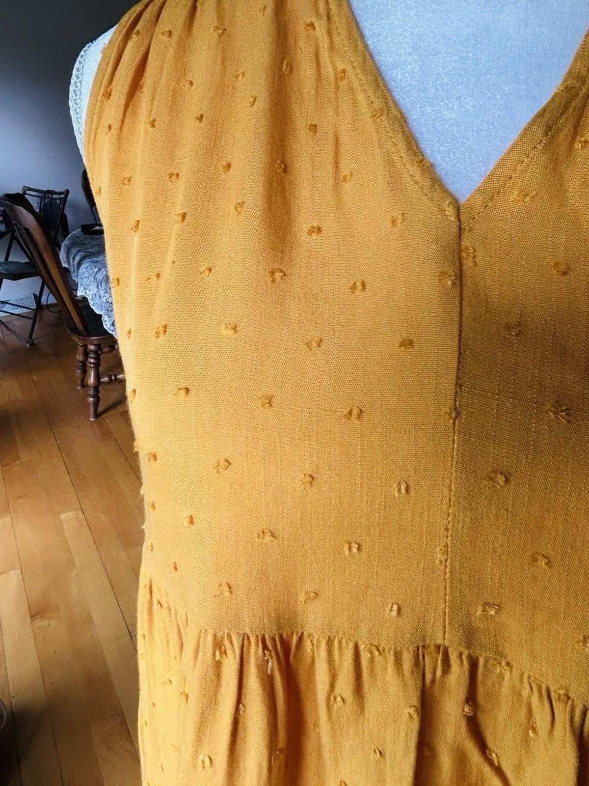 Free People Free People Luna Gold Yellow Boho Festival Babydoll Dress Size S / US 4 / IT 40 - 2 Thumbnail