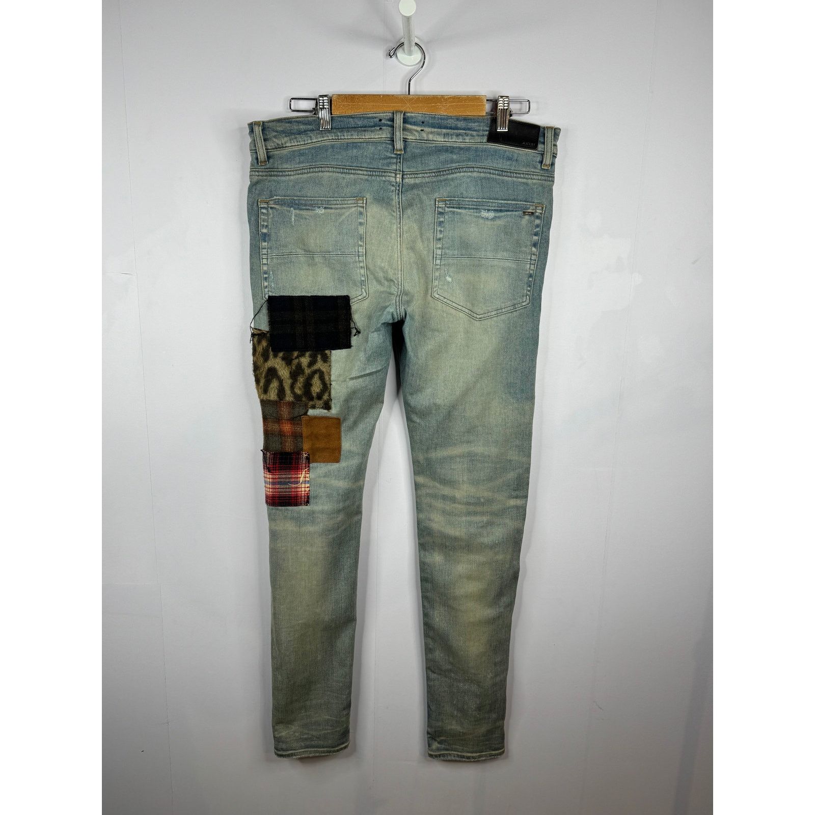 Amiri Amiri Jeans Lumberjack Patchwork Light Wash Blue Jeans Size US 34 / EU 50 - 2 Thumbnail