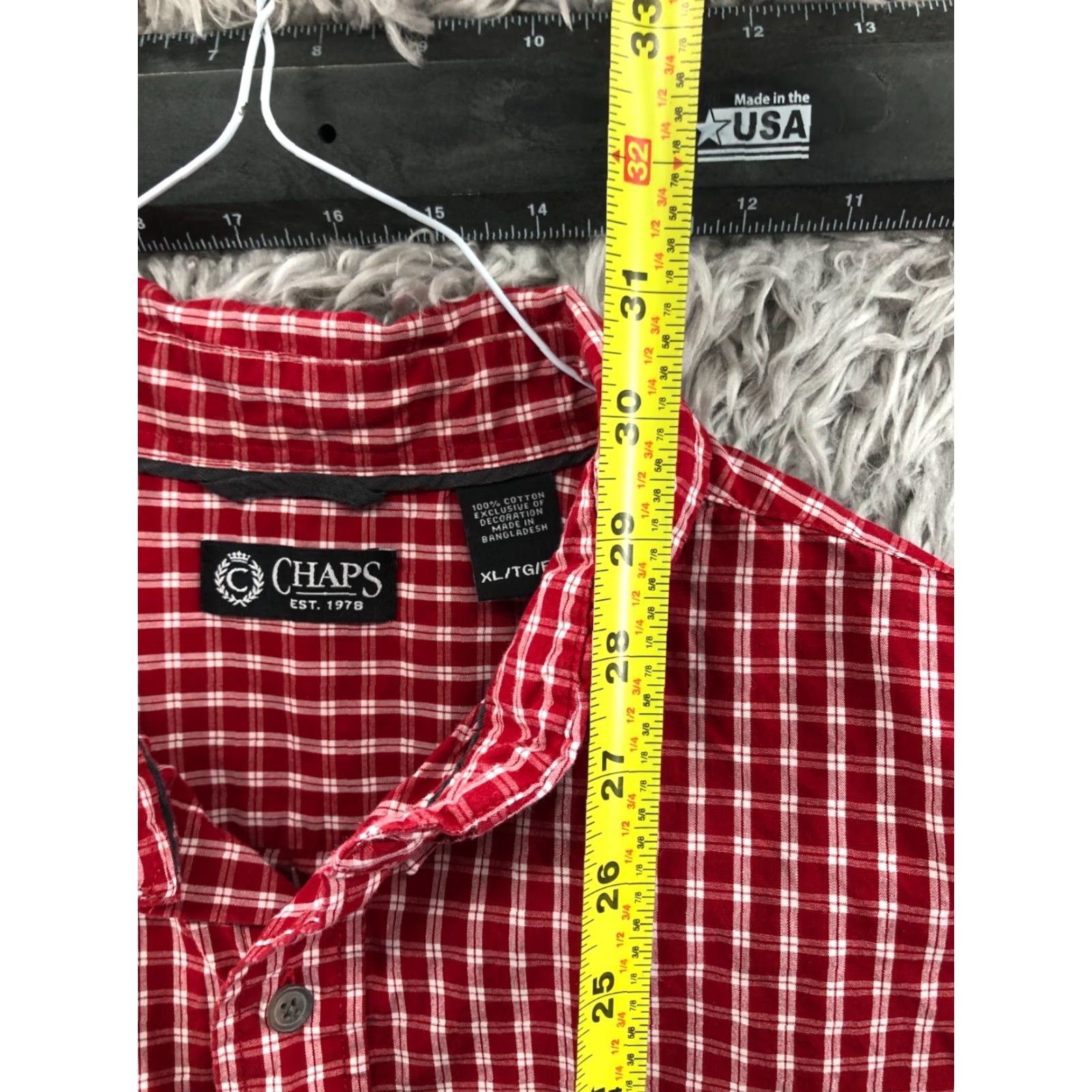 Chaps Chaps Shirt XL Mens Long Sleeve Button Down Collar Red Plaid Size US XL / EU 56 / 4 - 5 Thumbnail