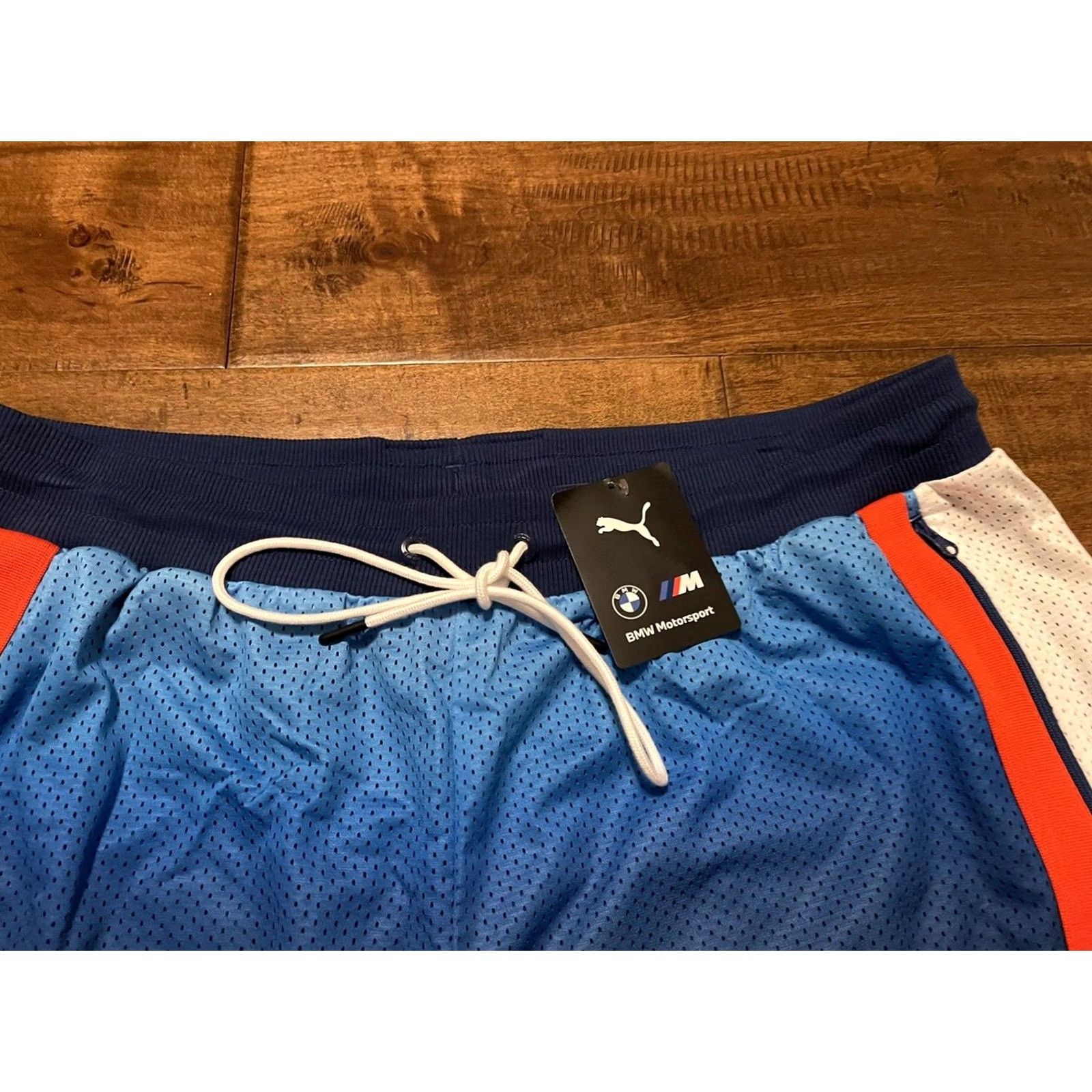 Puma PUMA BMW M Motorsport 535096-01 Athletic Gym Basketball Shorts Men 2XL Multicolor Athletic Basketball 90s Retro Mens Size US 39 - 2 Thumbnail