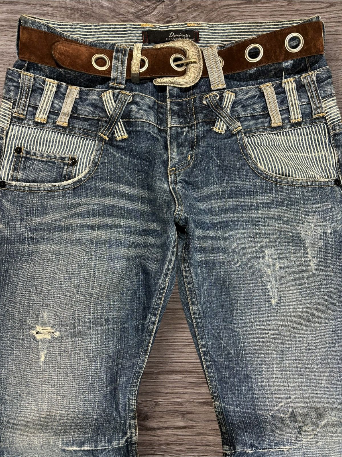 14th Addiction Y2k Japanese Dominate Double Waist Faded Grunge Punk Jeans Size US 32 / EU 48 - 7 Thumbnail