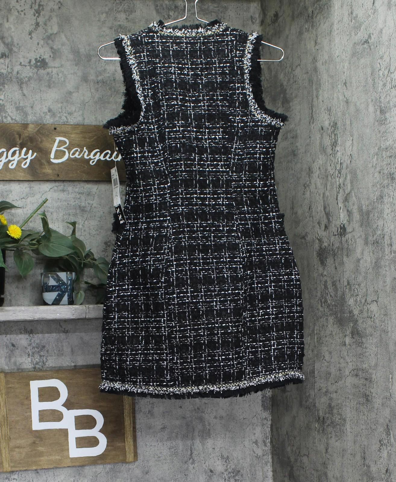 Other Nwt Trixxi Boucle Faux Pocket Tweed Dress Black / White S Size S / US 4 / IT 40 - 2 Thumbnail