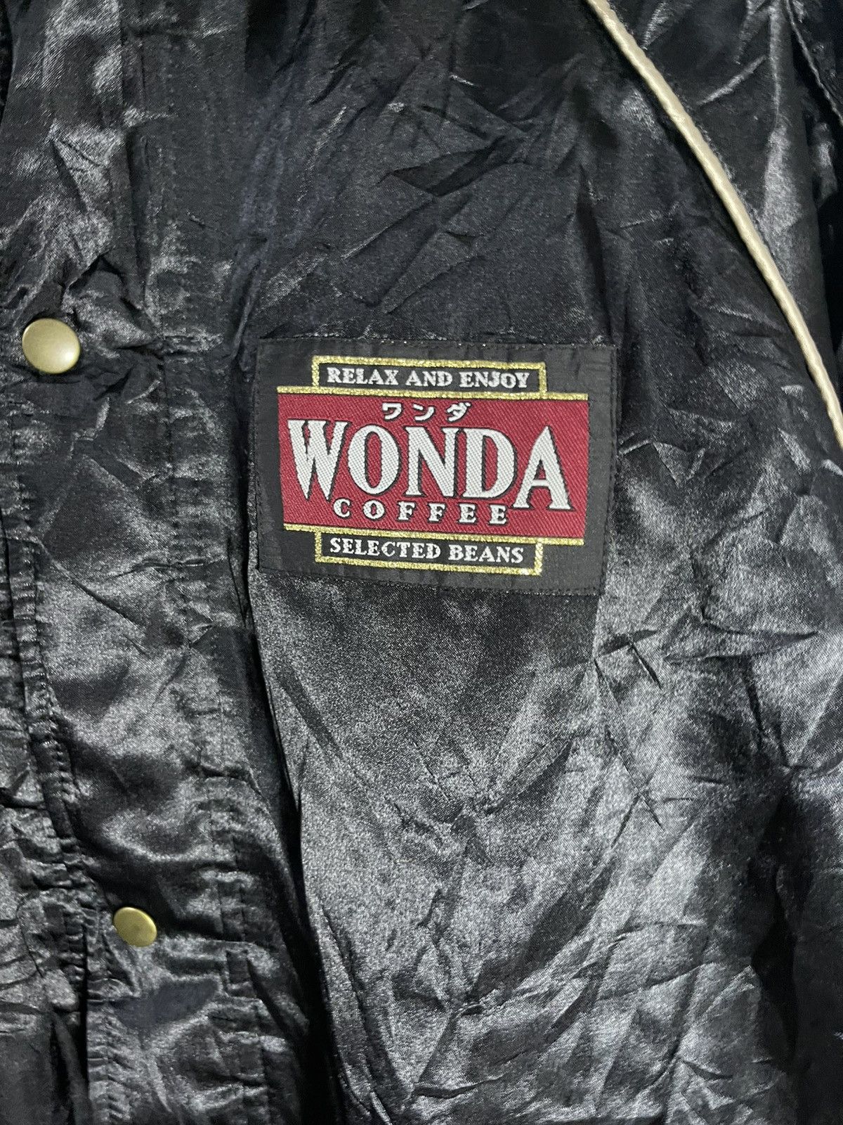 Japanese Brand Vintage Asahi Soft Drinks Wonda Coffee Nylon Racing Jacket Size US XL / EU 56 / 4 - 11 Thumbnail
