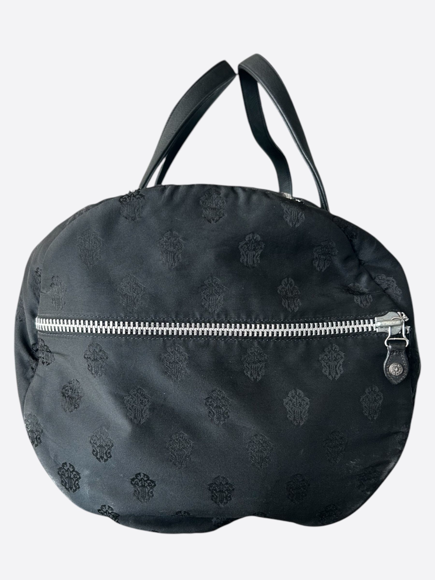 Chrome Hearts Chrome Hearts Black Nylon & Leather Jacquard Duffel Bag Size ONE SIZE - 4 Thumbnail