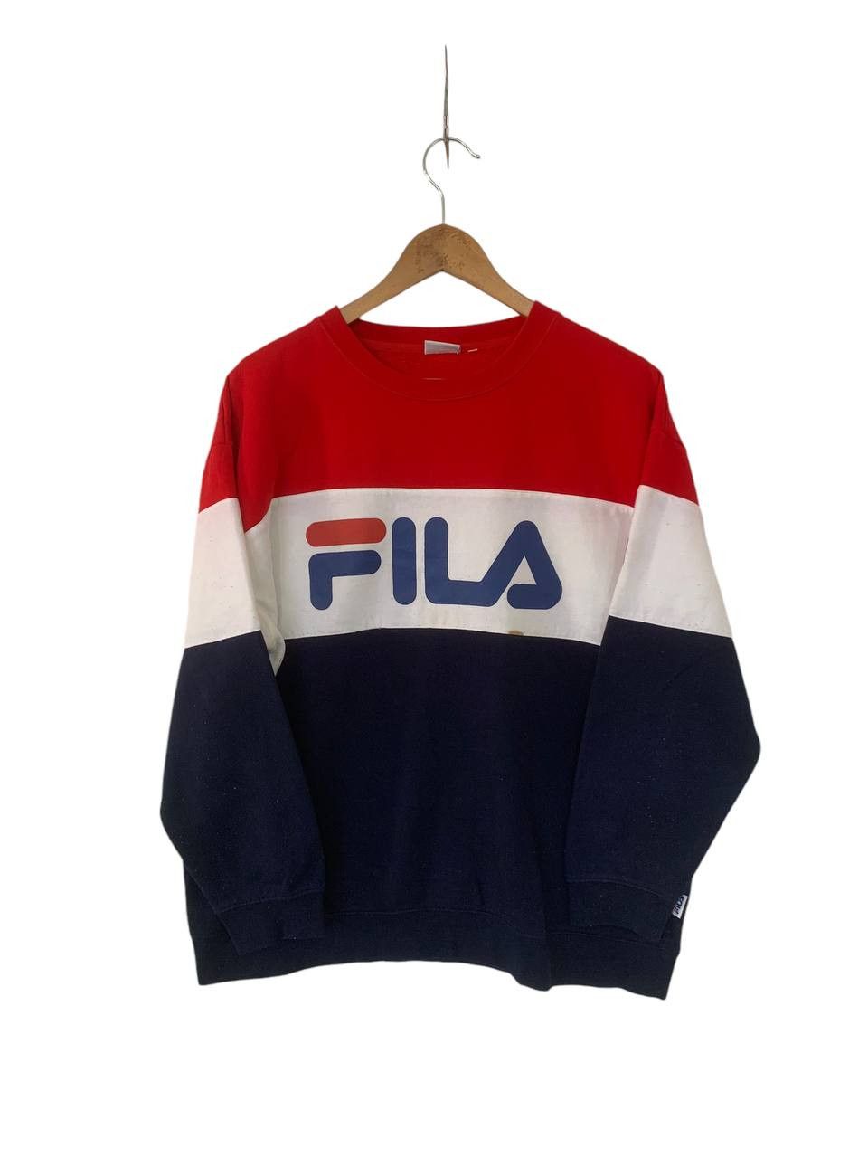 Fila Vintage Fila Three Stripe Sweatshirt Large Size US L / EU 52-54 / 3 - 1 Thumbnail