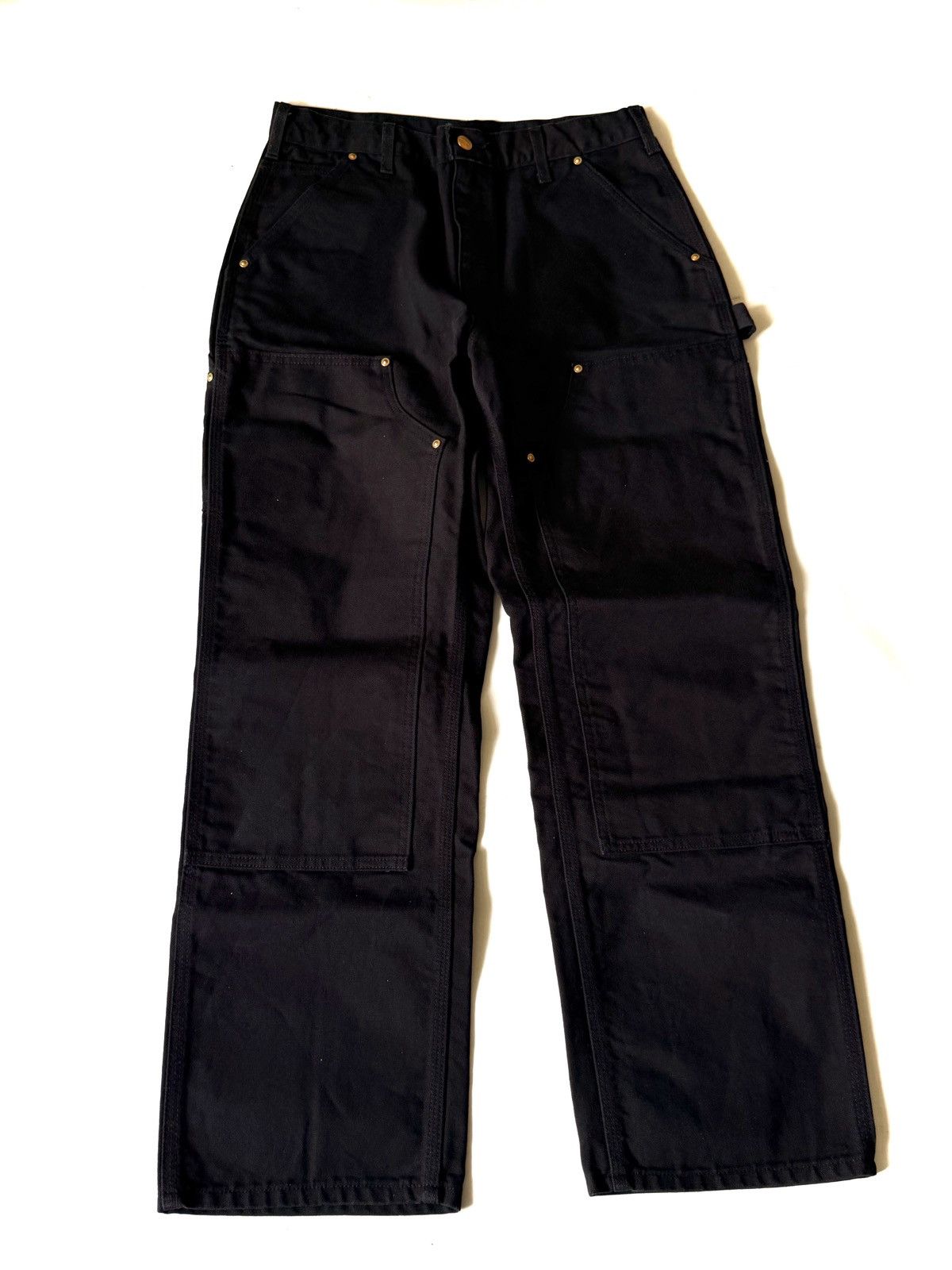Carhartt Carhartt Double Knee Black Jeans Made In USA Men’s 32x30 Size US 32 / EU 48 - 1 Thumbnail