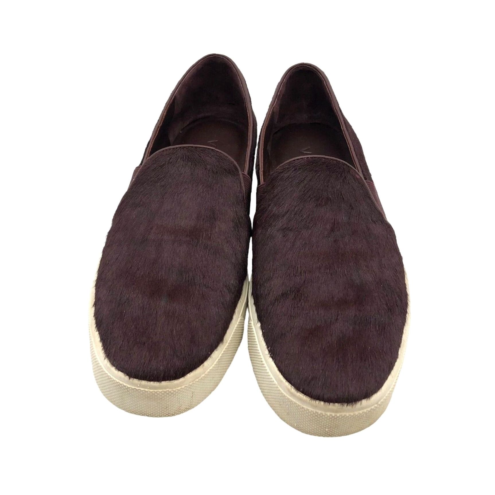 Vince Vince Calf Hair Loafer Sneakers Womens Size 8 Burgundy Red Leather Slip On M Size US 8 / IT 38 - 2 Thumbnail