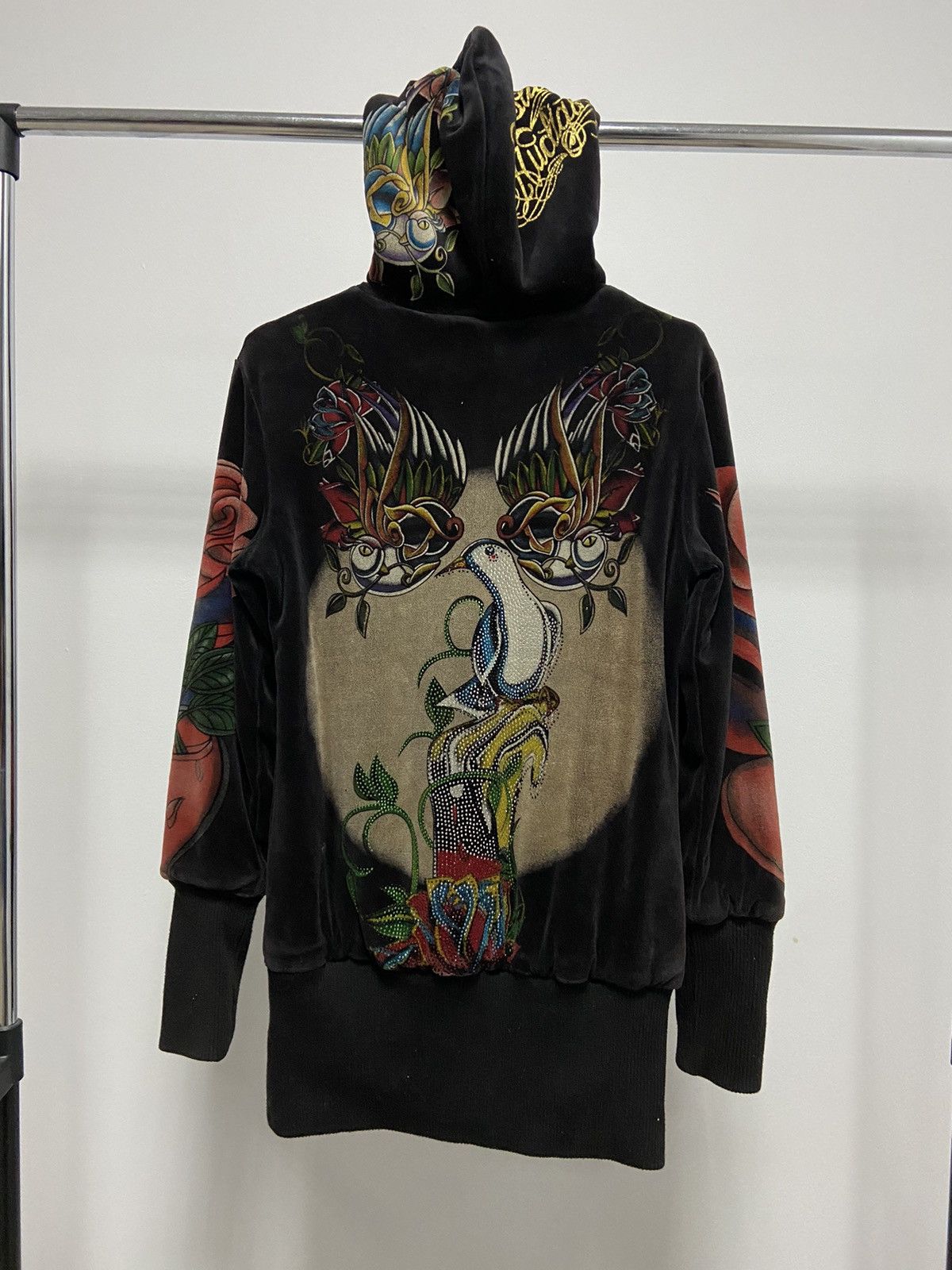 Christian Audigier × Ed Hardy × Vintage Ed Hardy Christian Audigier Zip Hoodie Big Logo Vintage Size M / US 6-8 / IT 42-44 - 2 Thumbnail