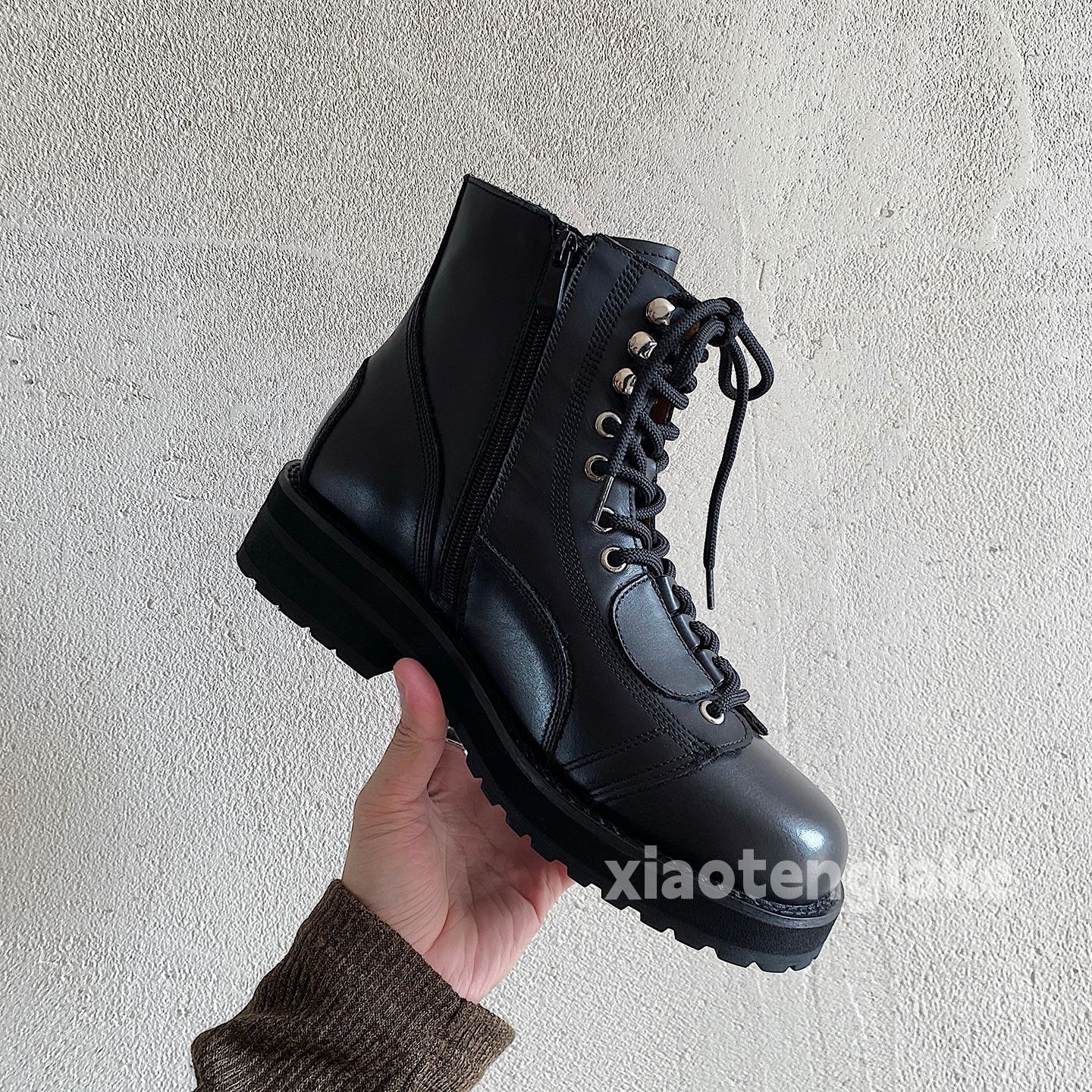 Vintage Zipper utility punk yuppie grunge tactical military boots Size US 11 / EU 44 - 2 Thumbnail