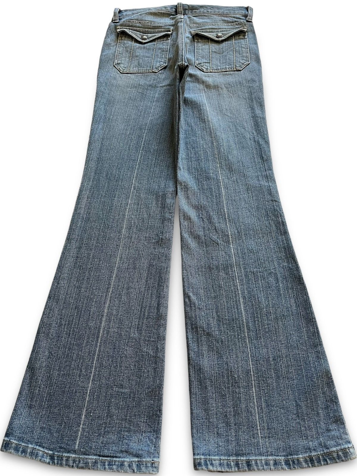 Japanese Brand Vintage Japanese Brand Blue Wash Flare Style Fatigue Jeans Size 27" / US 4 / IT 40 - 2 Thumbnail